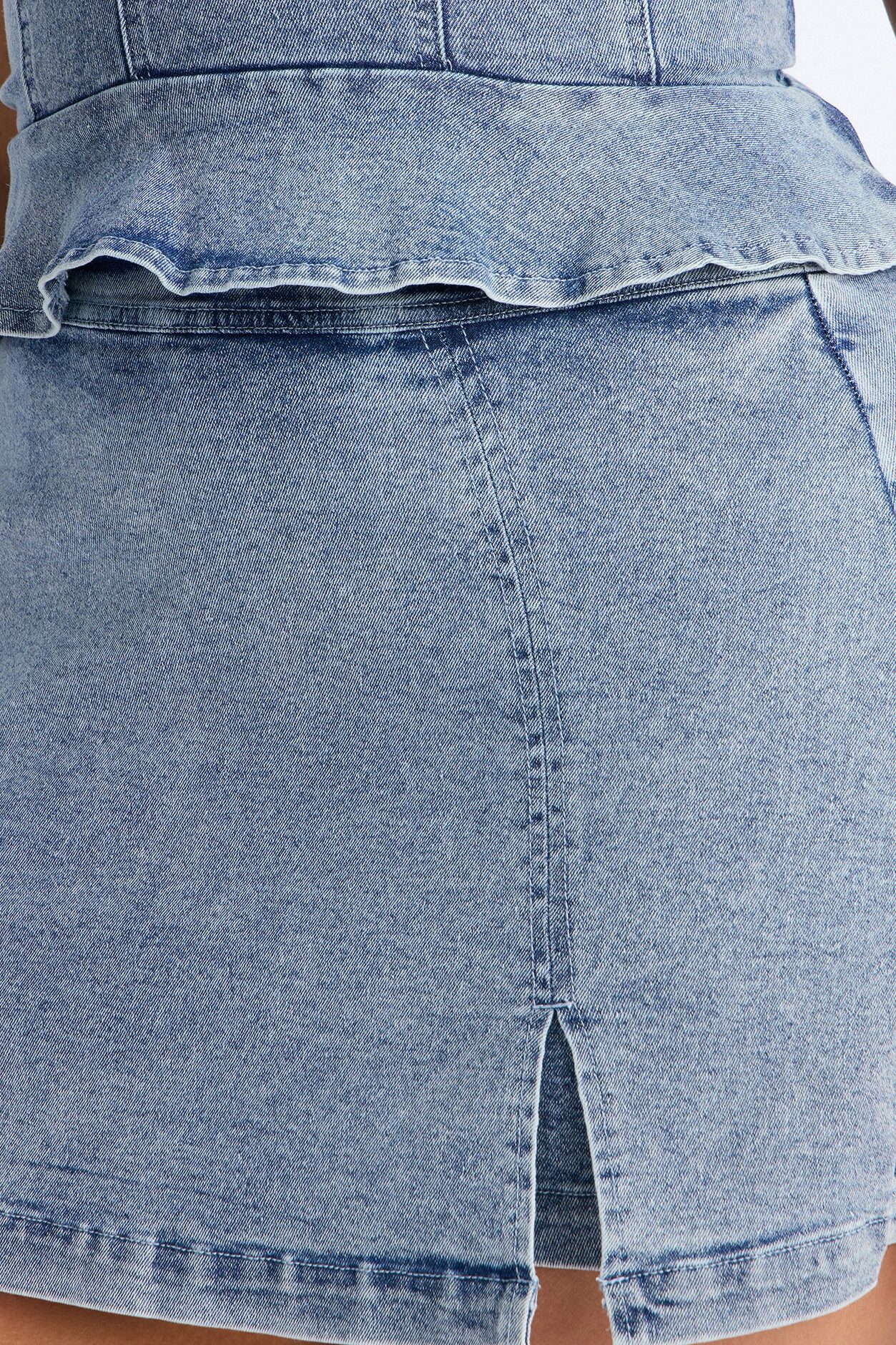 Karley Denim Skort Set - Light Wash