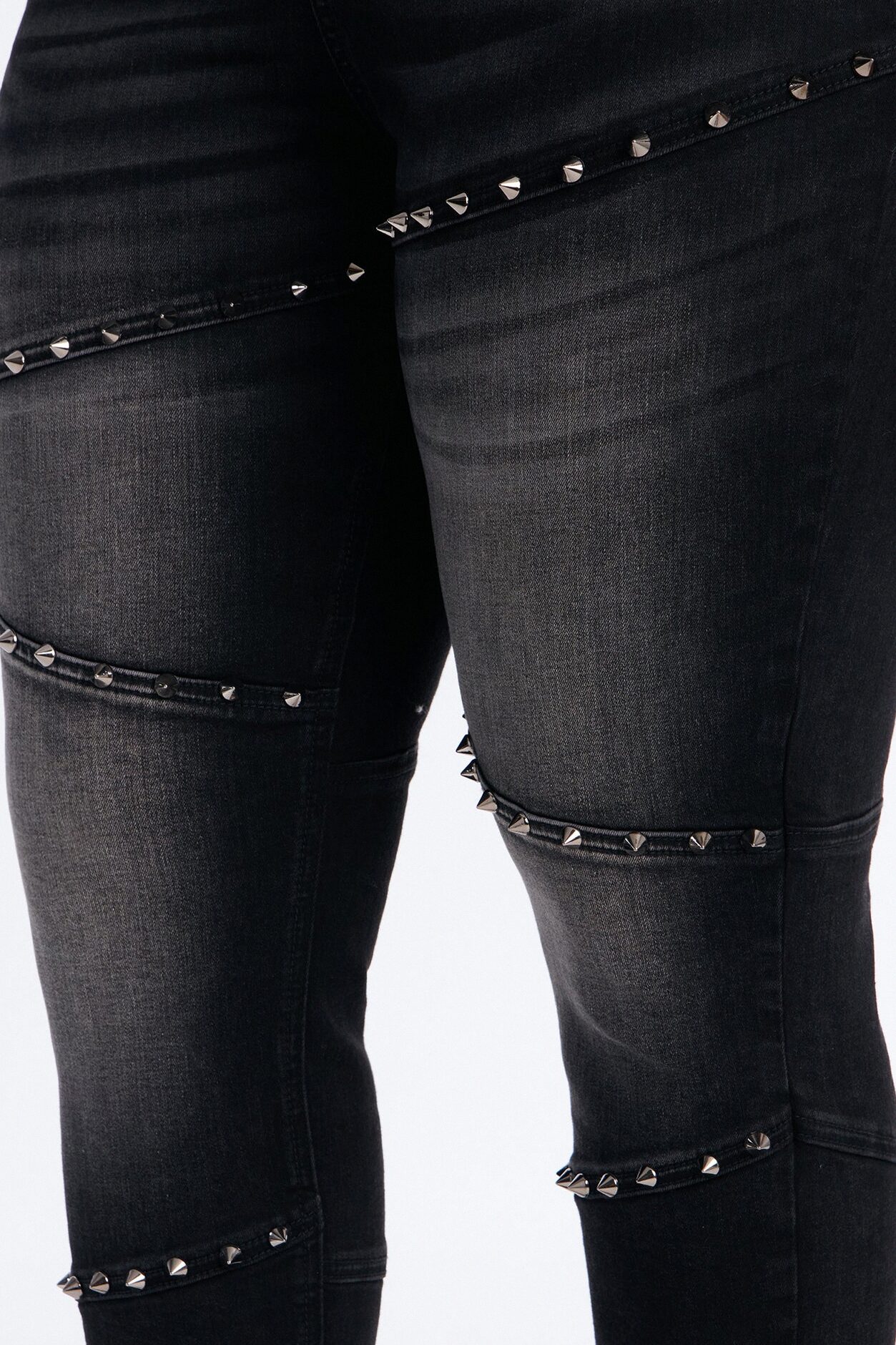 Encore Baby Studded Stretch Skinny Jeans - Black Wash