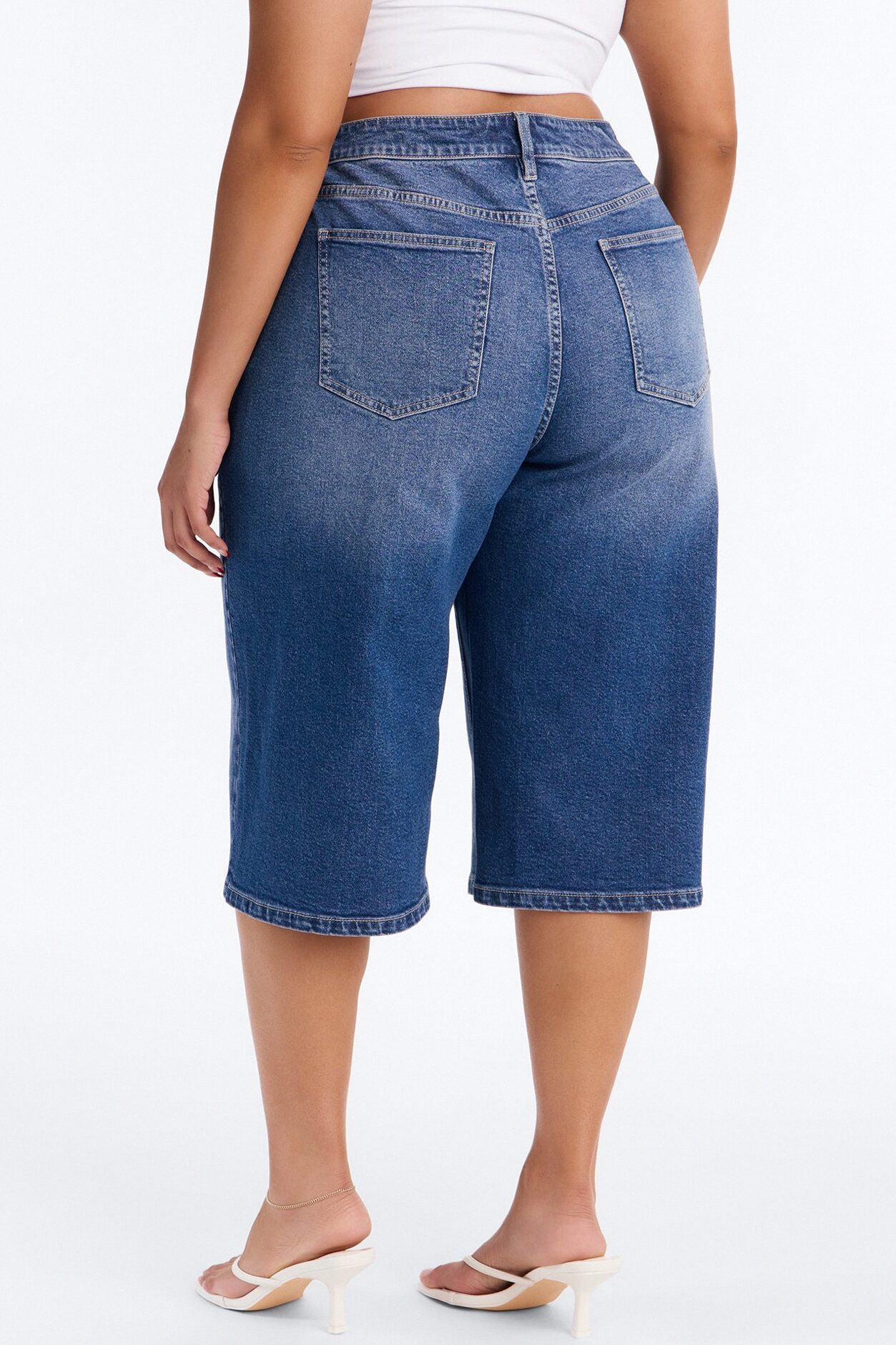 Addy Straight Leg Culotte Jeans - Dark Wash