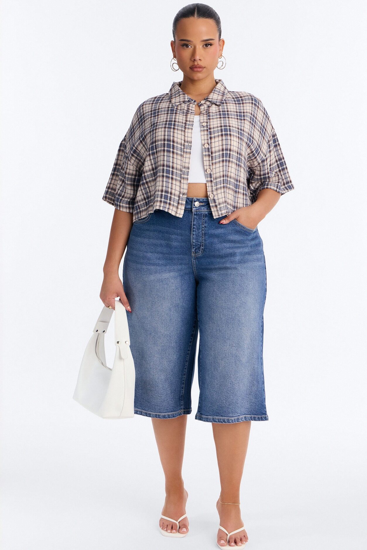 Cozy Girl Plaid Shirt - Blue/combo
