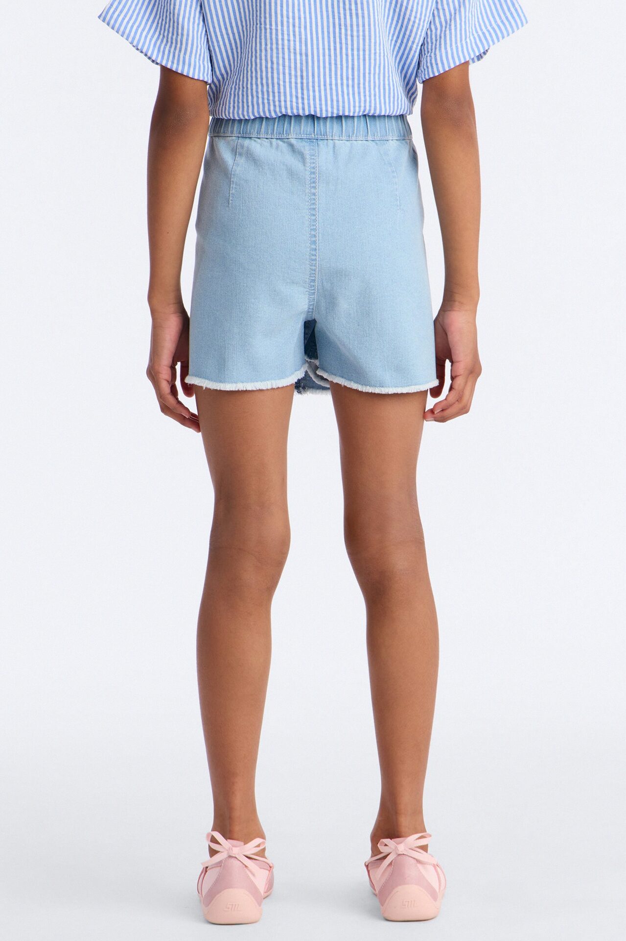 Mini Camila Pleated Denim Skort - Light Wash