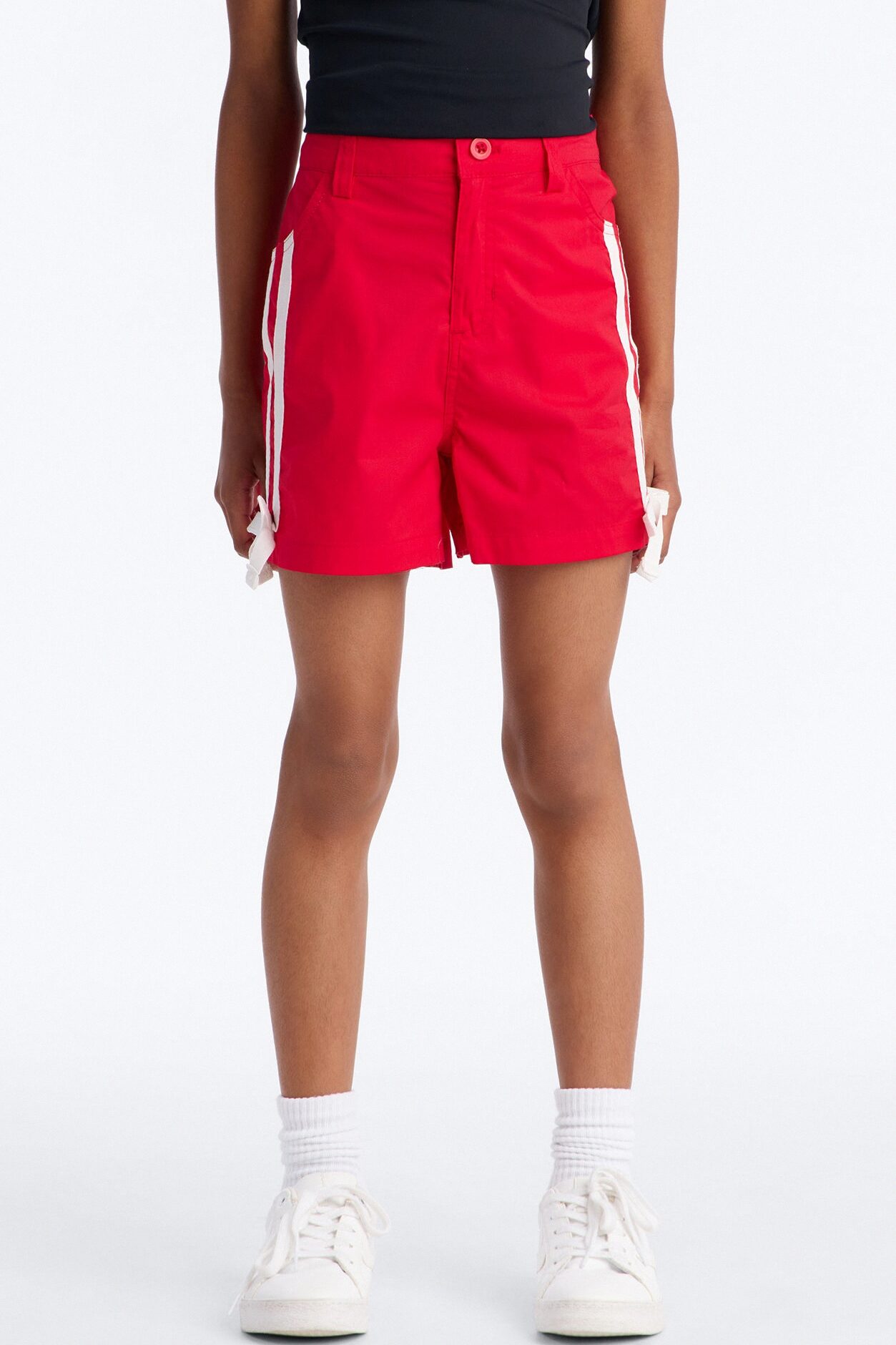Mini Rachel Girly Poplin Short - Red