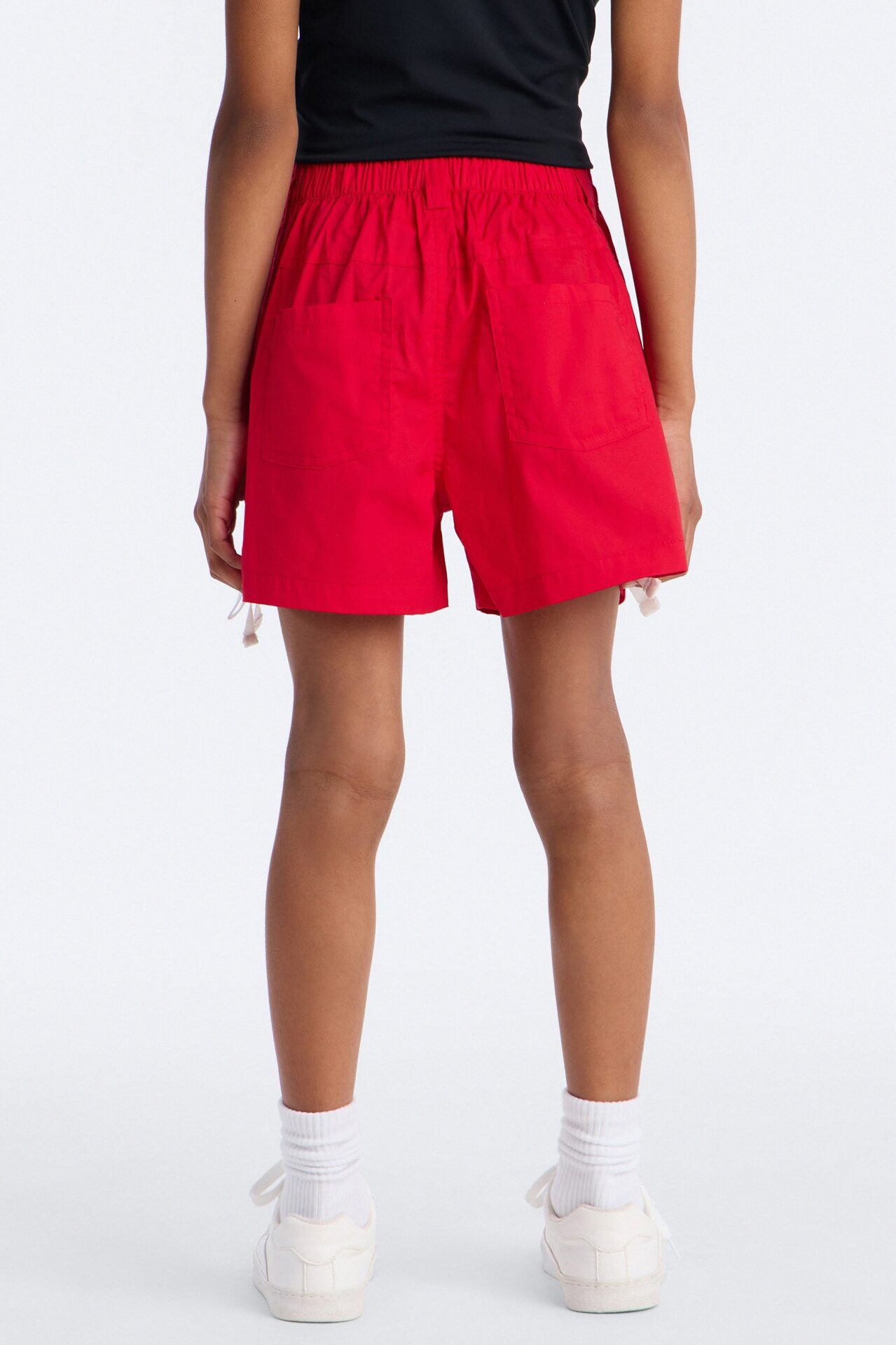 Mini Rachel Girly Poplin Short - Red