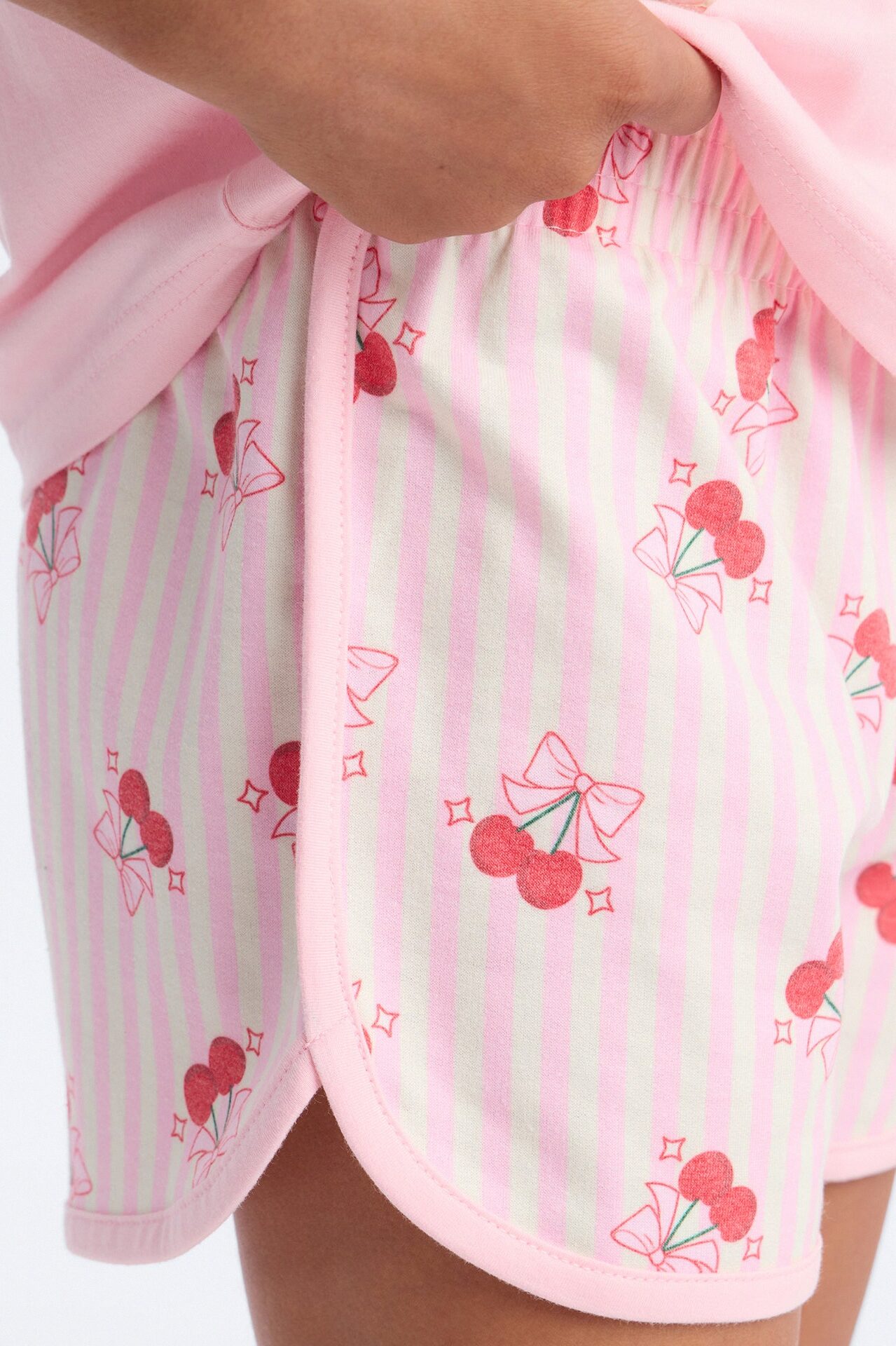 Mini Wild Cherry Short Set - Pink