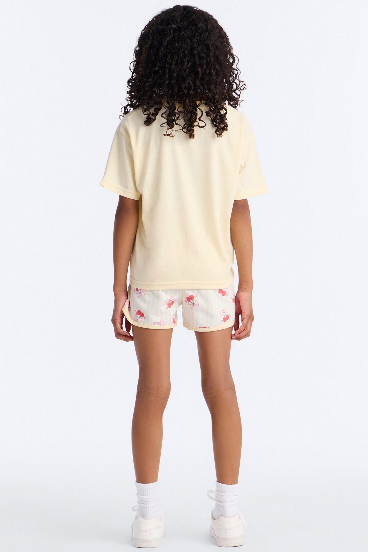 Mini Wild Cherry Short Set - Butter Yellow