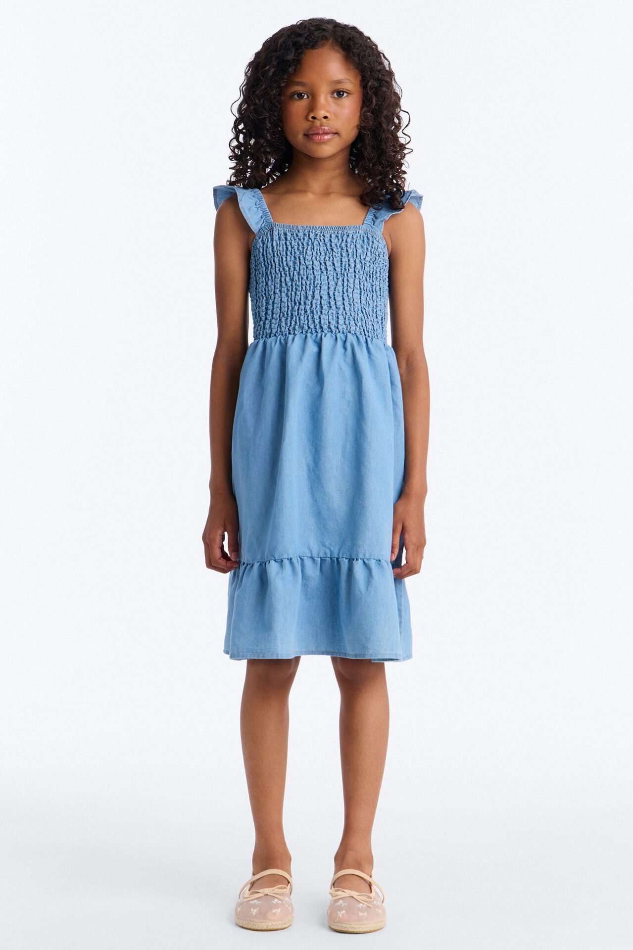 Mini Staying Positive Denim Dress - Light Wash