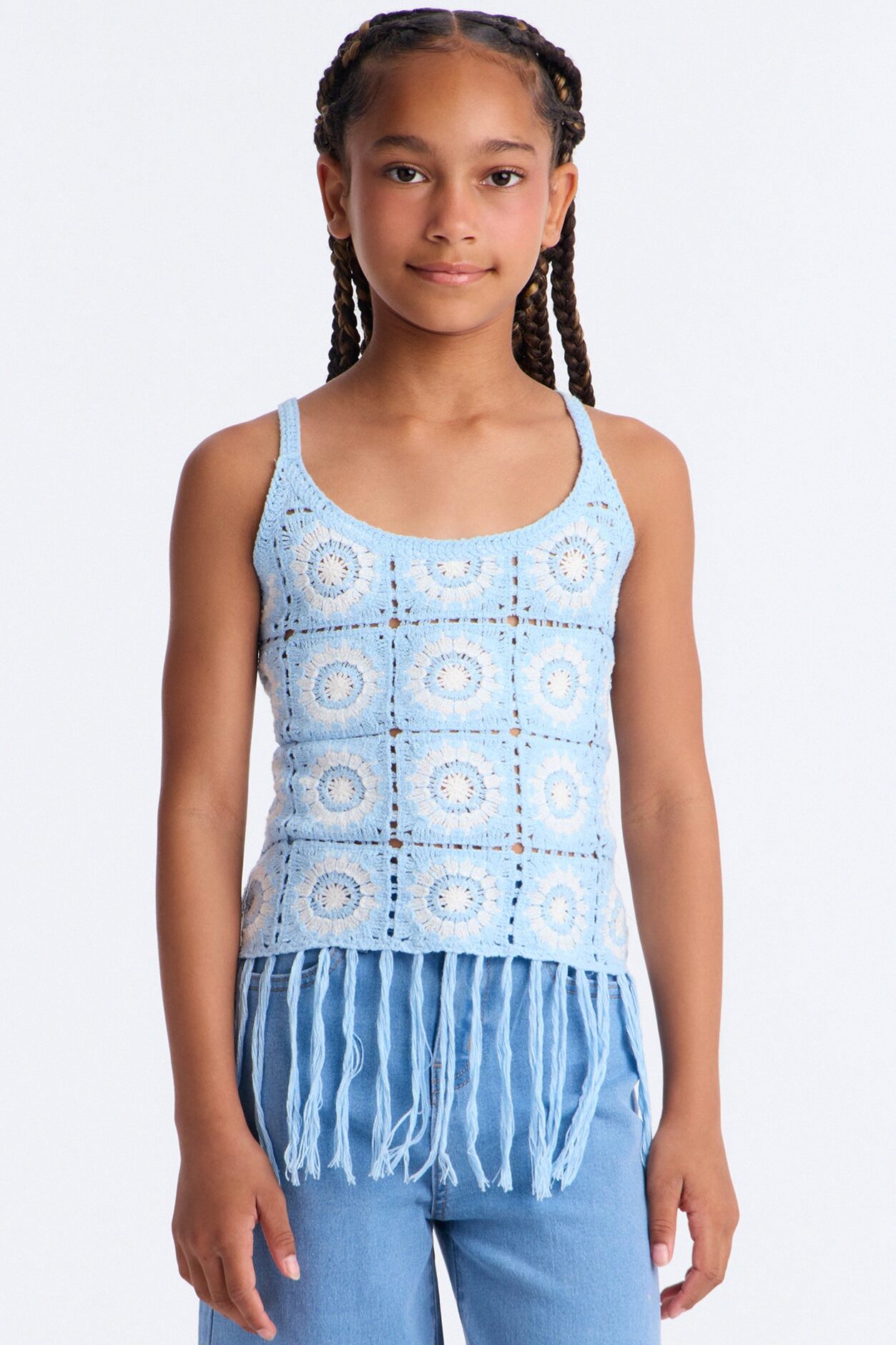 Mini Summer Sunset Tank Top - Blue/combo