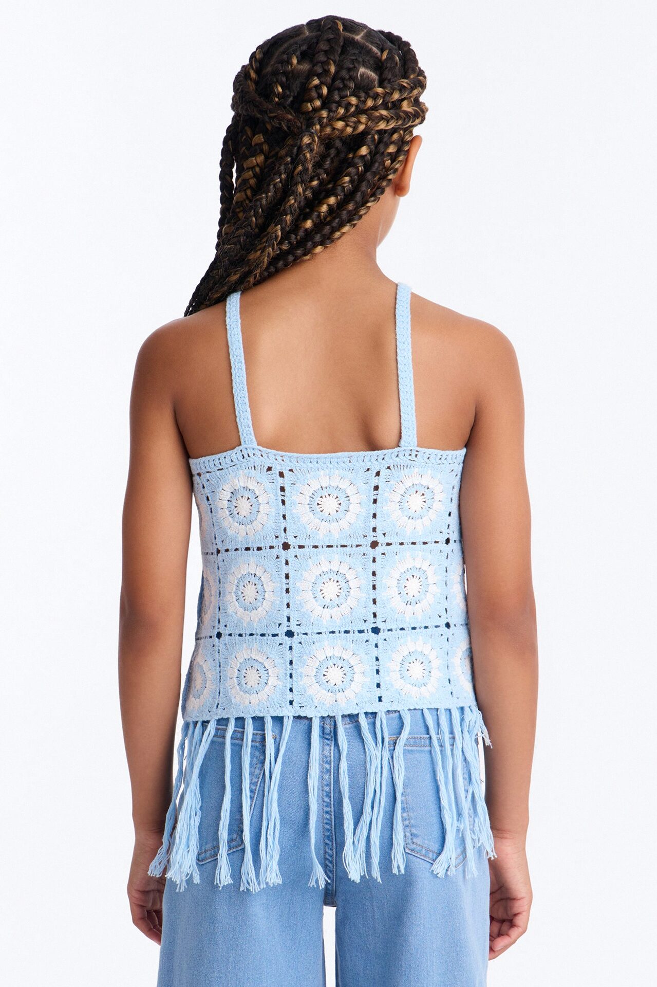 Mini Summer Sunset Tank Top - Blue/combo