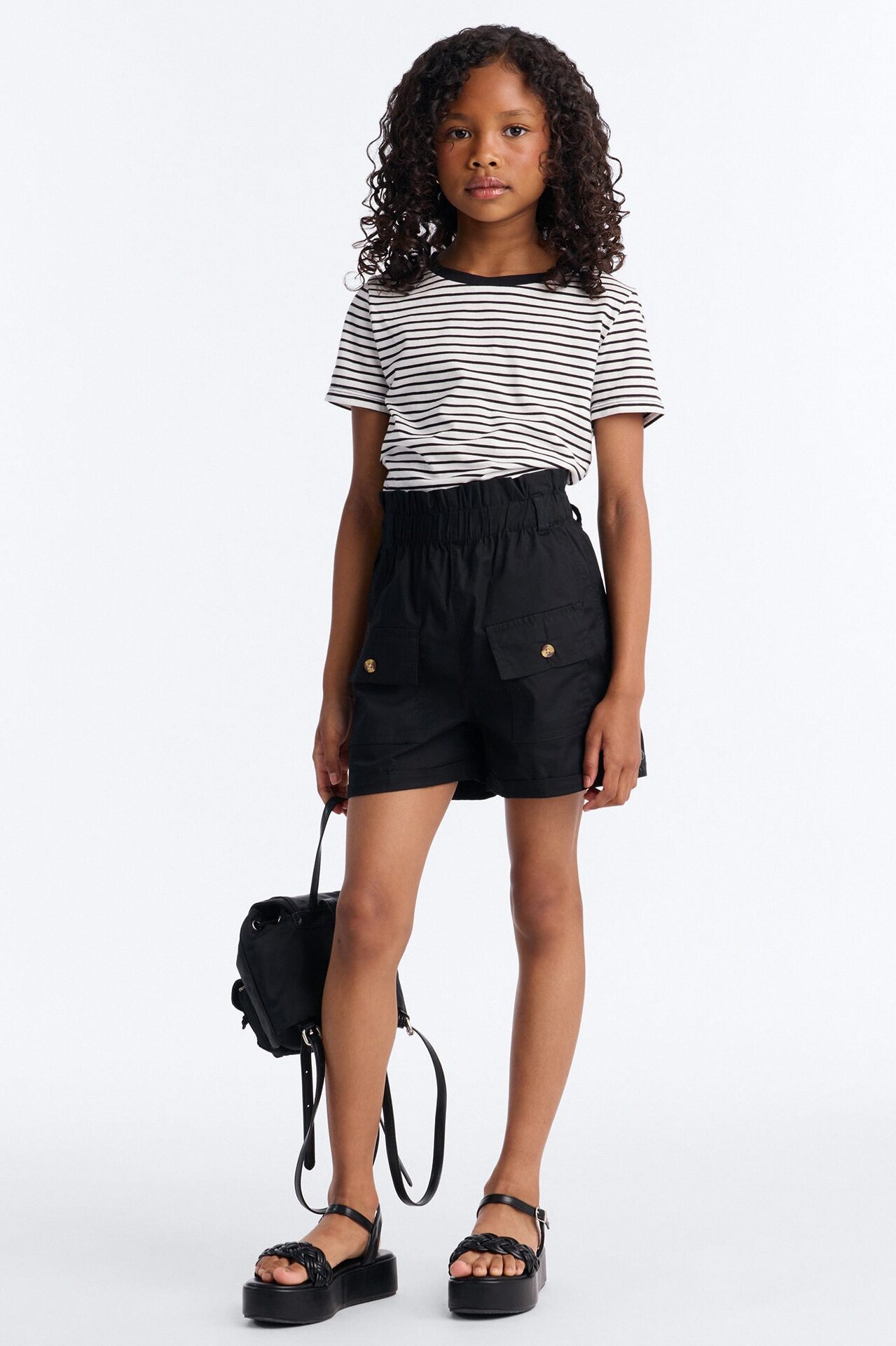 Mini Alexis Poplin Short - Black