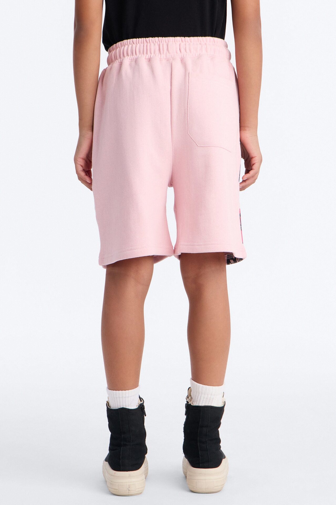 Mini Facts Over Feelings Shorts - Pink