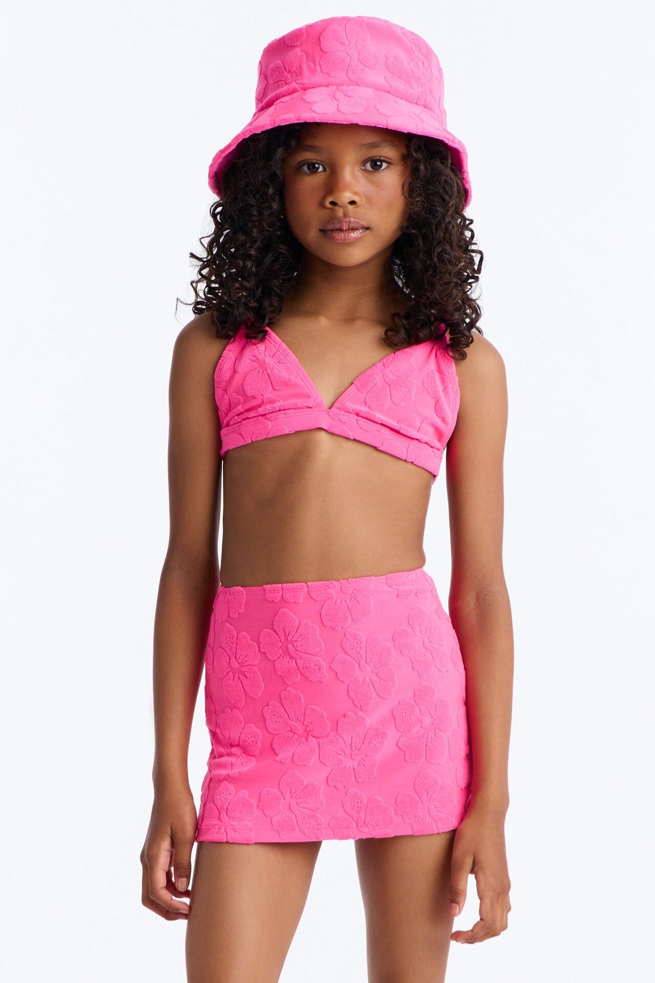 Mini Joan 4 Piece Bikini Set - Hot Pink