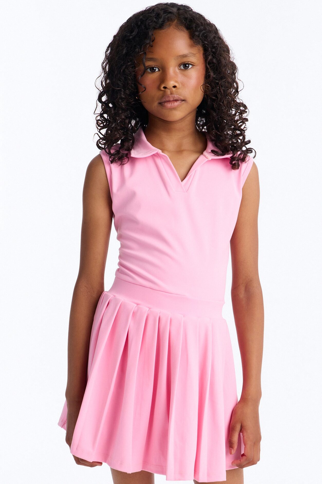 Mini Layla Active Polo Dress - Pink