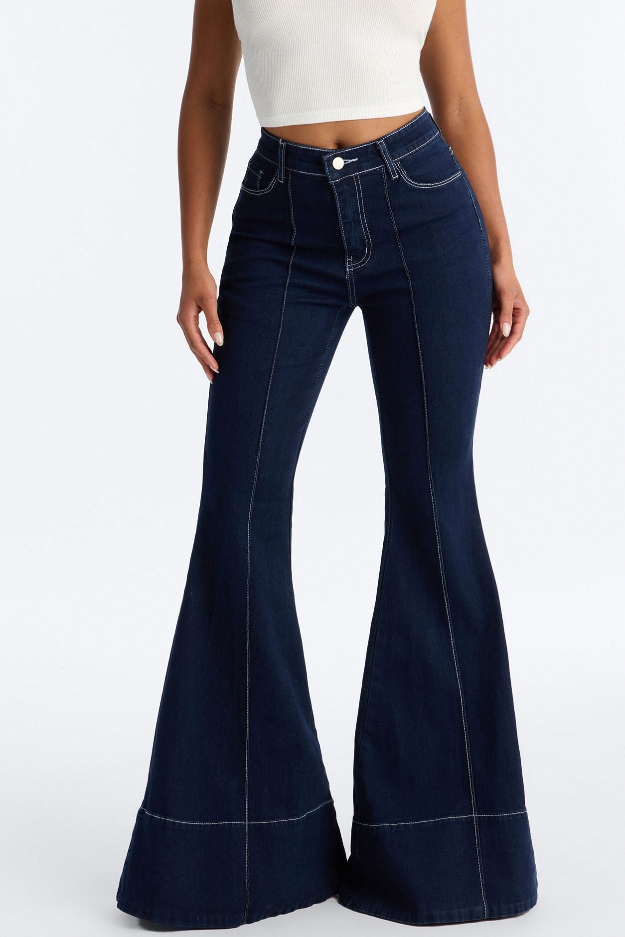 Dance Queen Stretch Flare Jeans - Dark Wash
