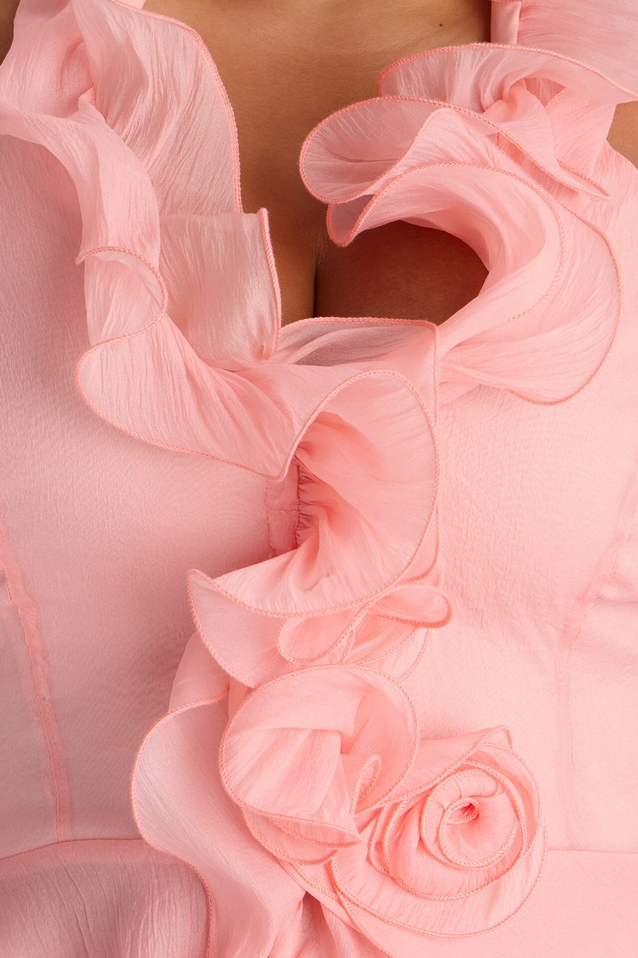 Alara Ruffle Halter Top - Pink