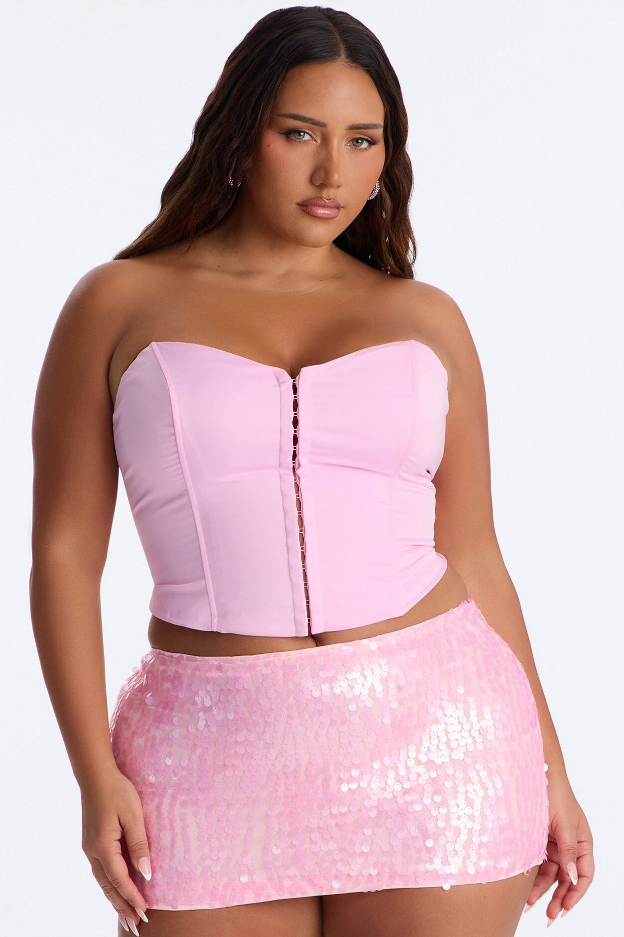 Night Made For Me Satin Corset - Pink