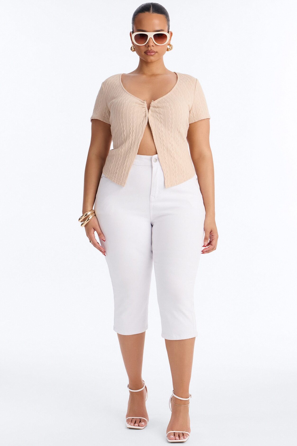 Mia Short Sleeve Top - Ivory