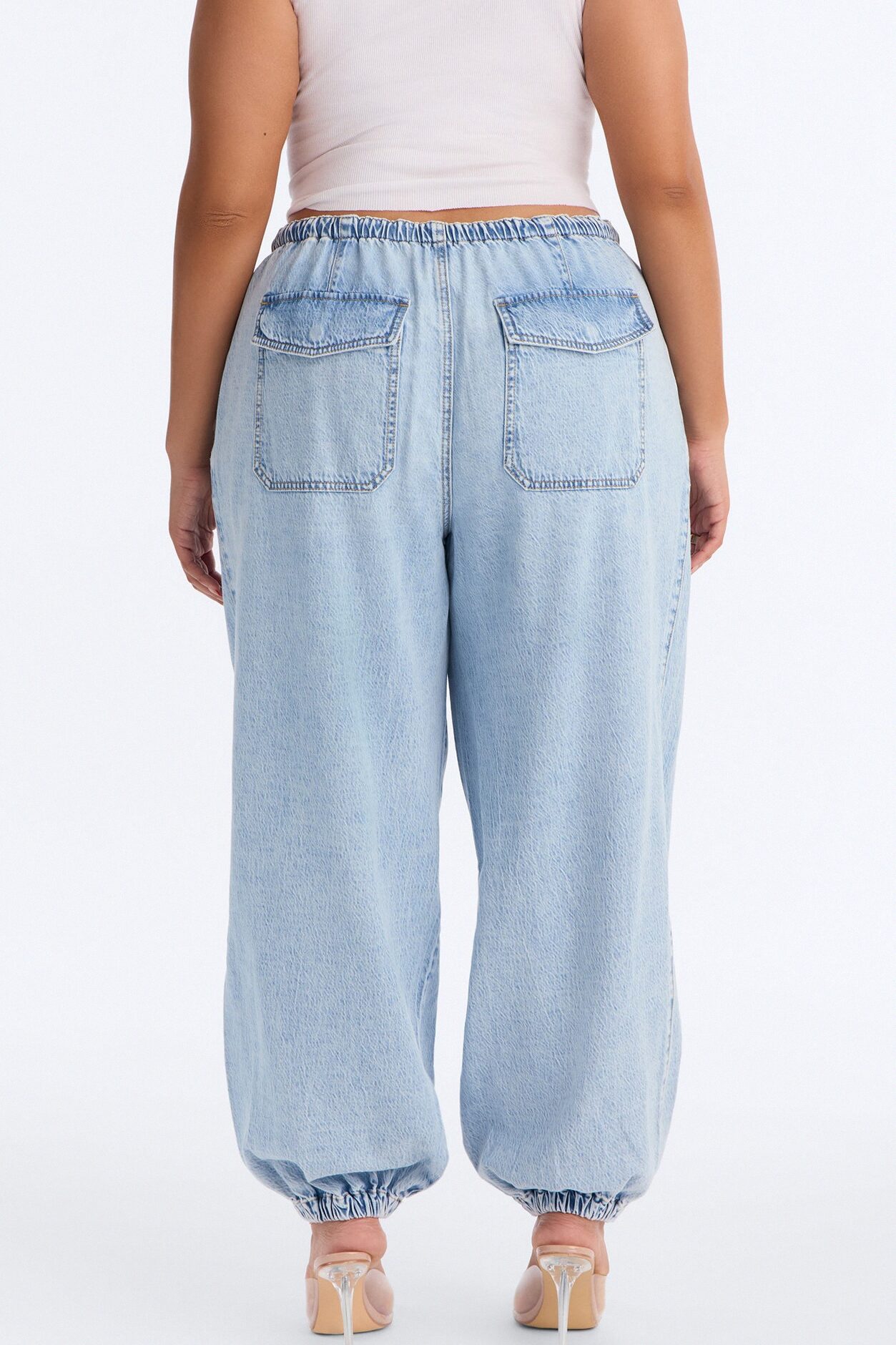 Bahama Babe Low Waist Pull On Jeans - Light Wash