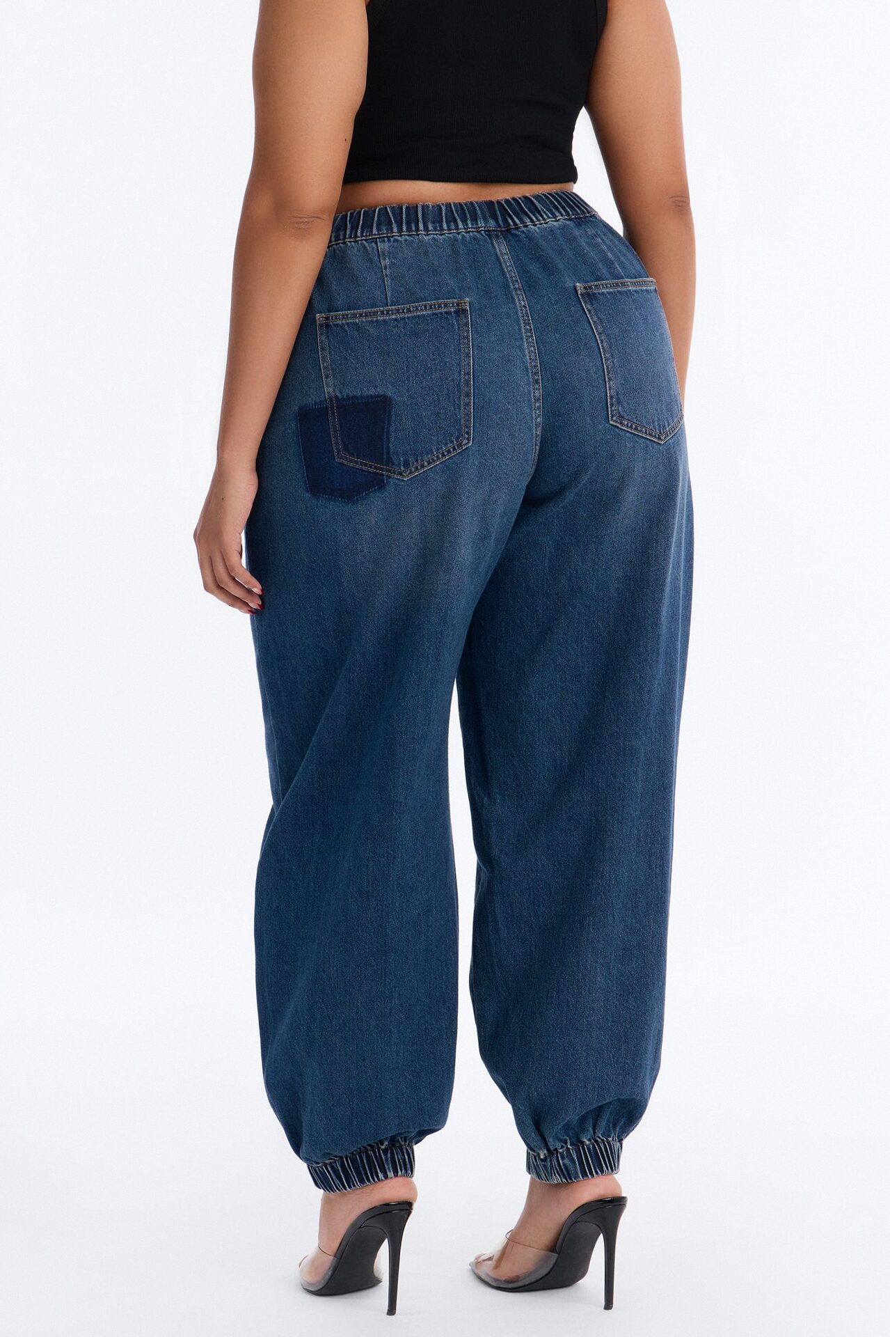 Travel Ready Pull On Jogger Jeans - Dark Wash