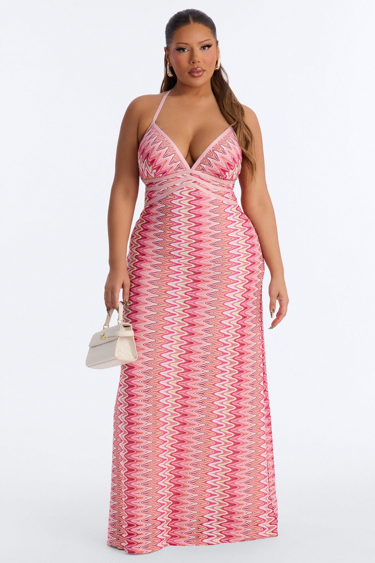 Vacation Vibes Only Crochet Maxi Dress - Pink