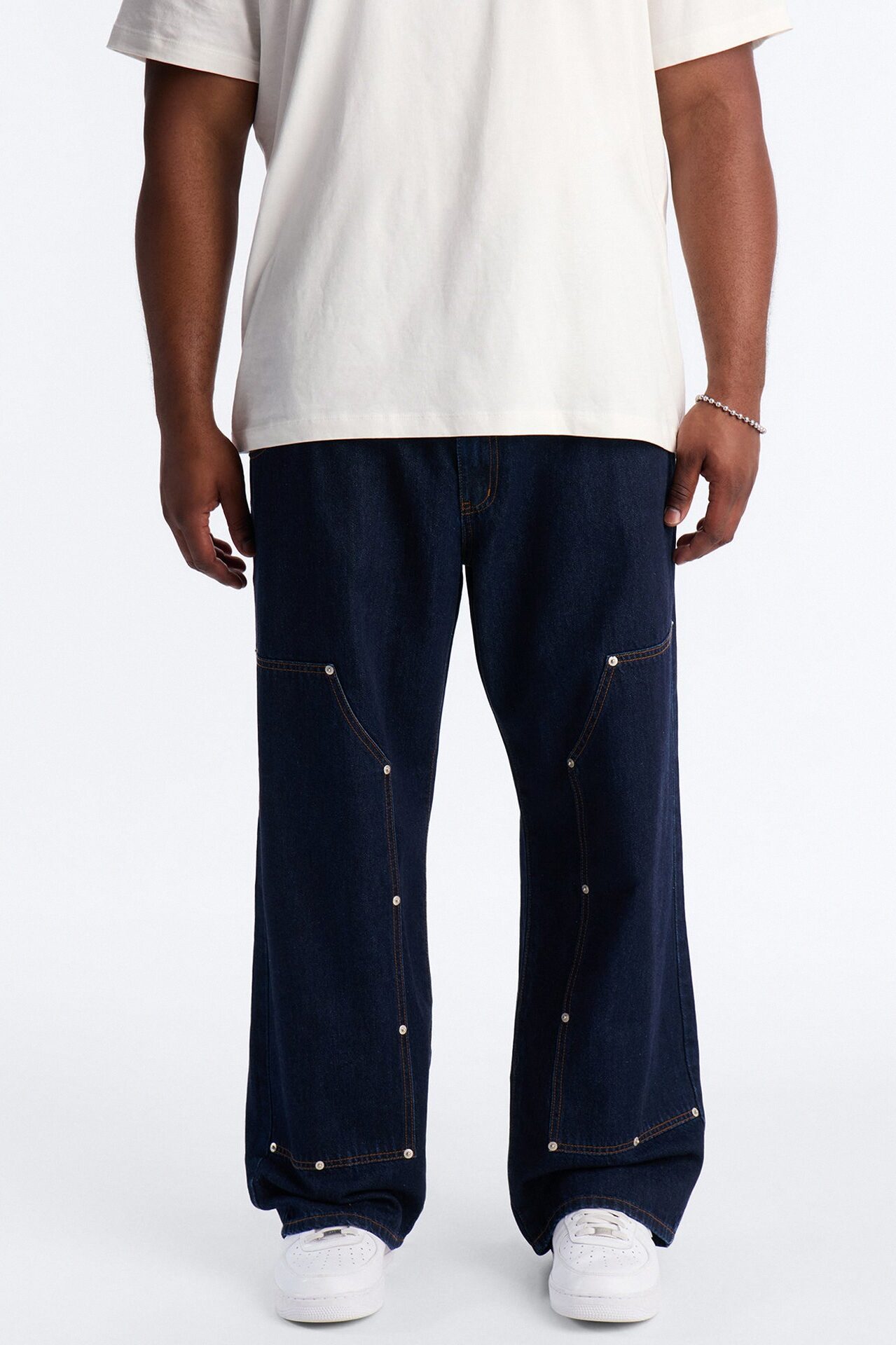 Double Up Baggy Carpenter Jeans - Dark Wash