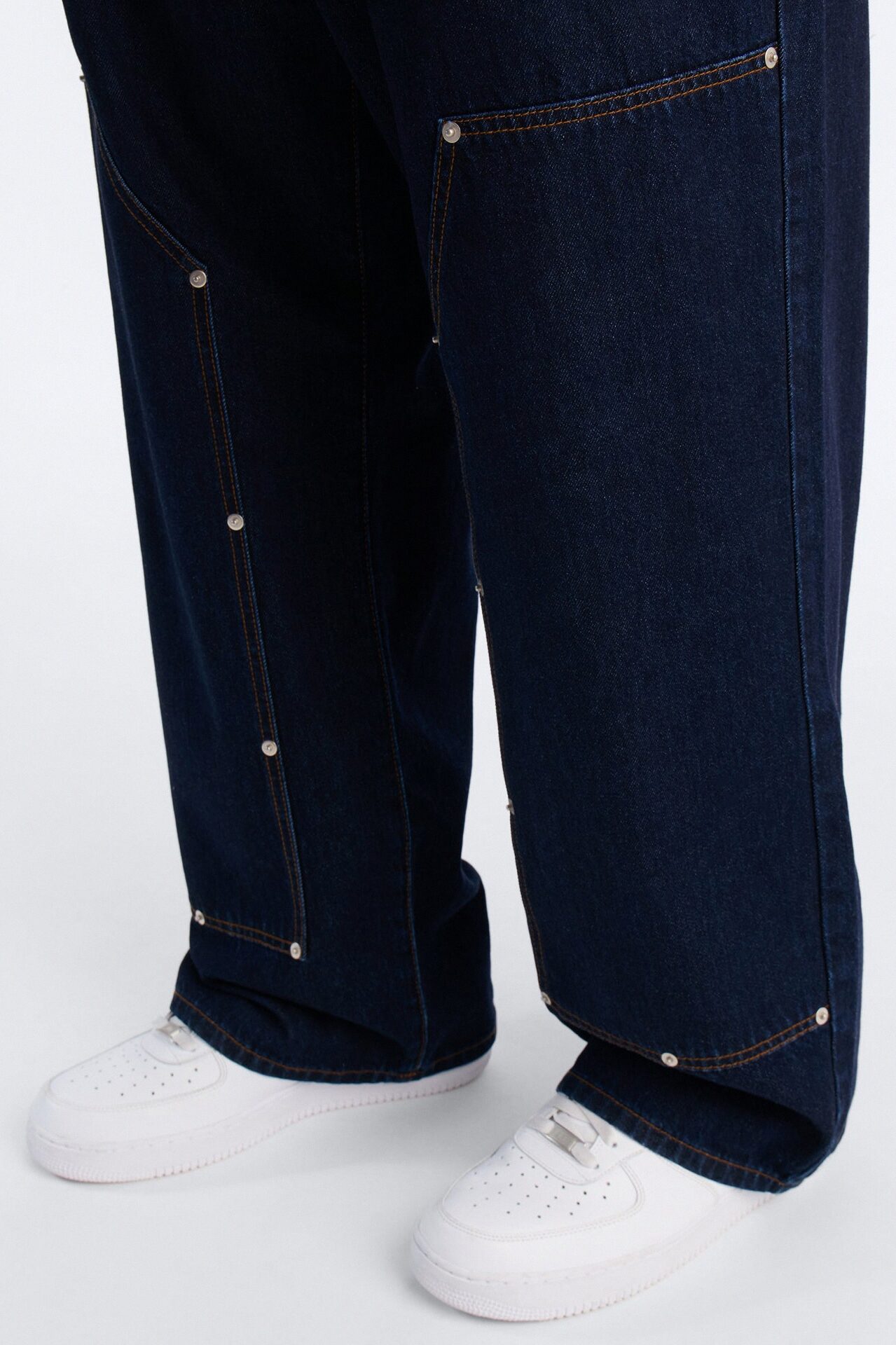 Double Up Baggy Carpenter Jeans - Dark Wash