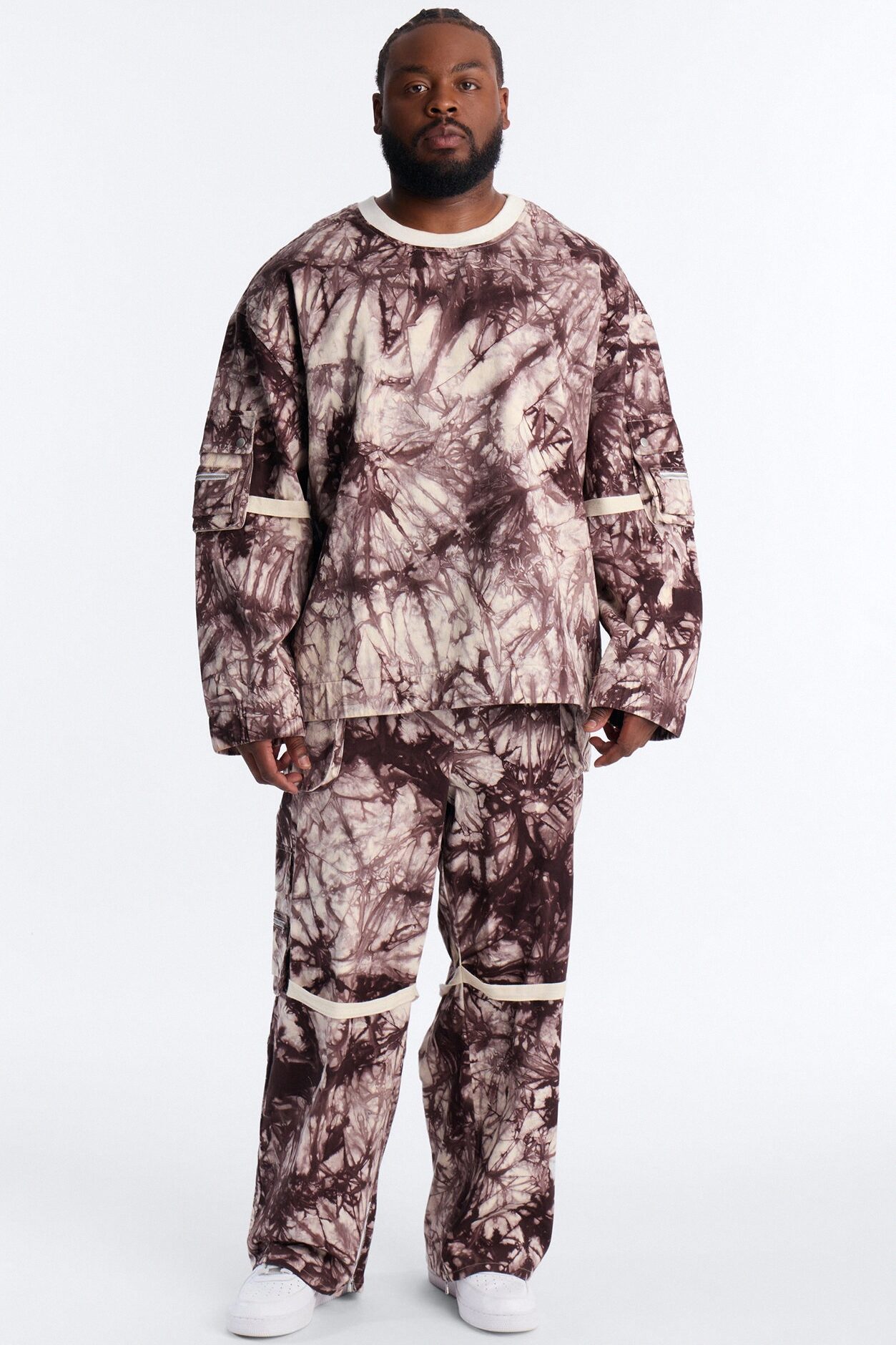 Relaxed Mind Trip Long Sleeve Crew - Brown