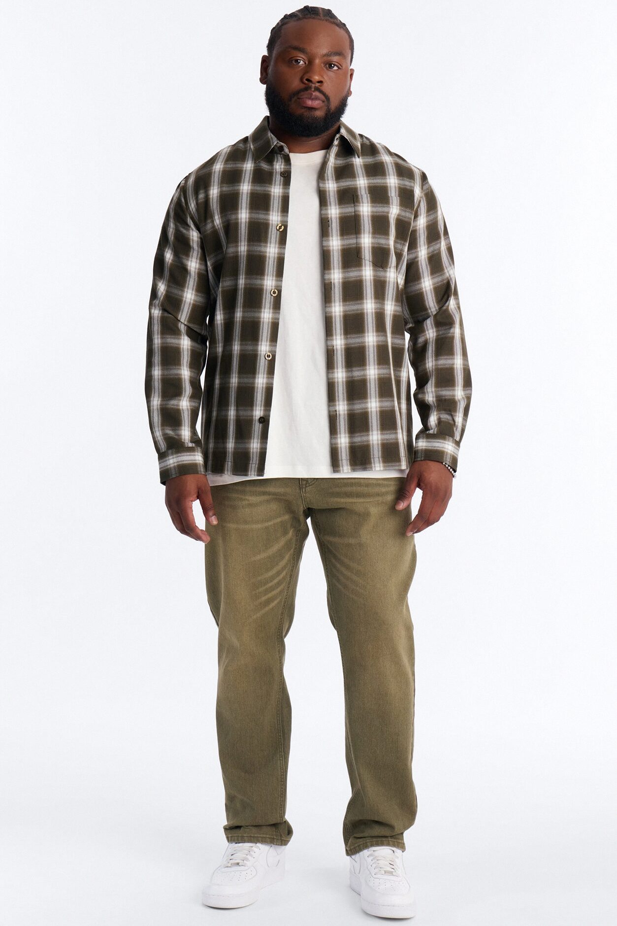 Essential Hue Slim Stretch Jean - Olive