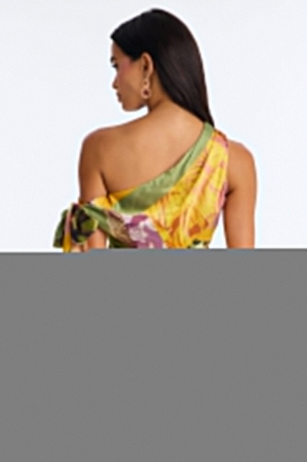 Daydreams Tropical Satin Mini Dress - Yellow/combo