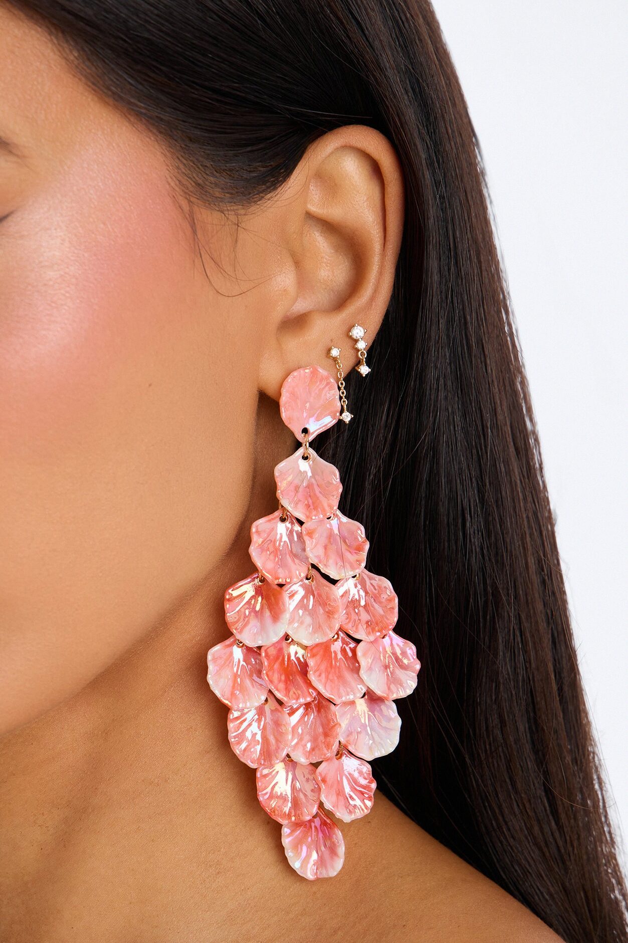 Shellie Drop Earrings - Pink/combo