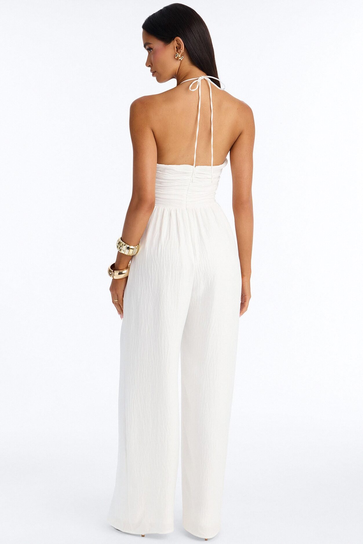 Grayson Strappy Wide Leg Jumpsuit - White