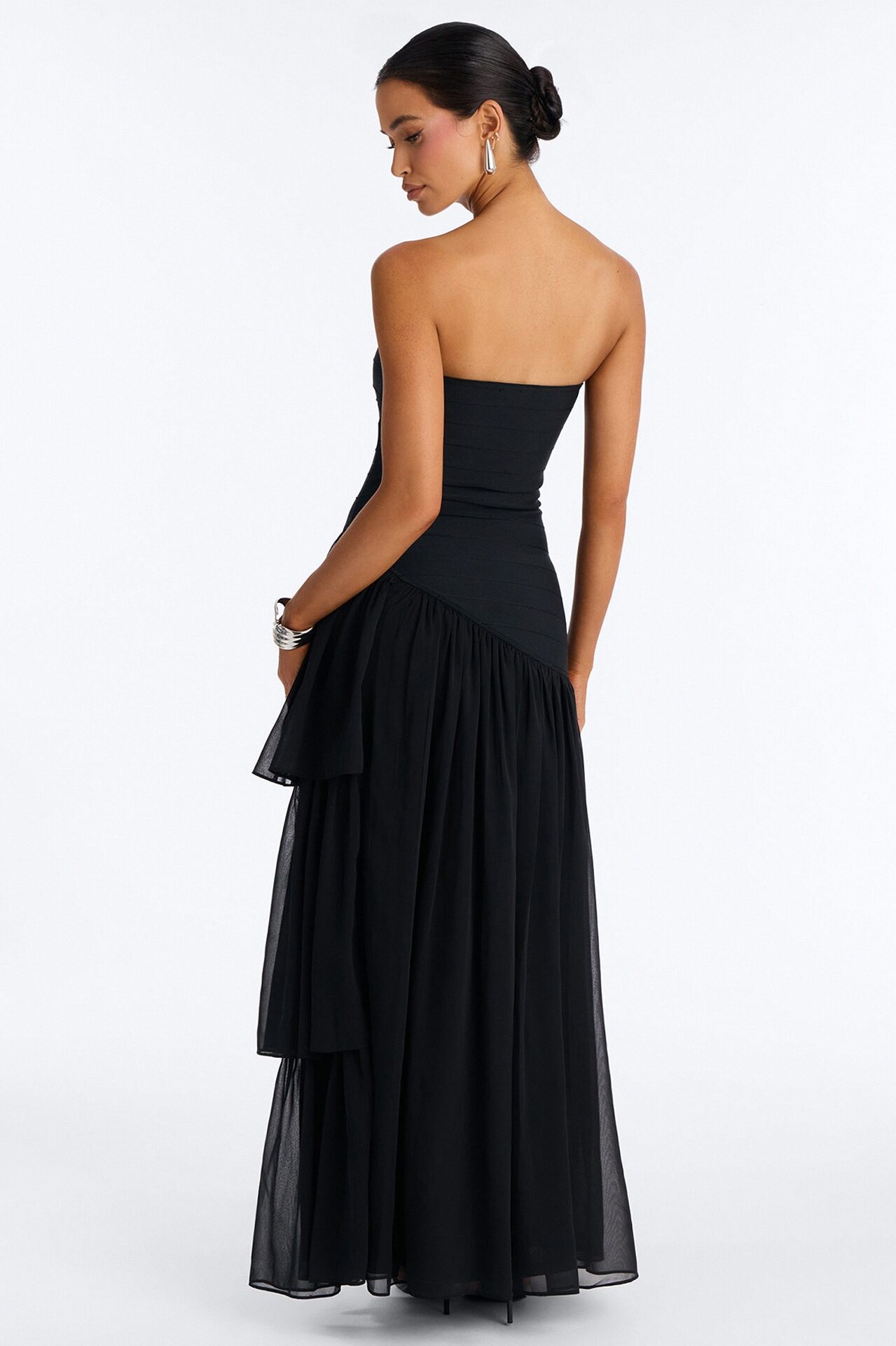 Center Stage Cut Out Bandage Maxi Dress - Black