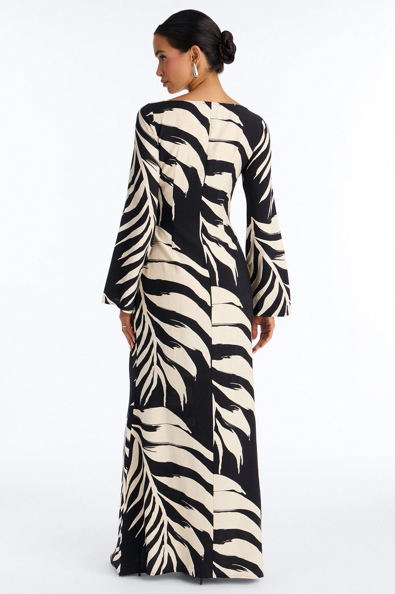 Tulum Days Linen Maxi Dress - Black/combo