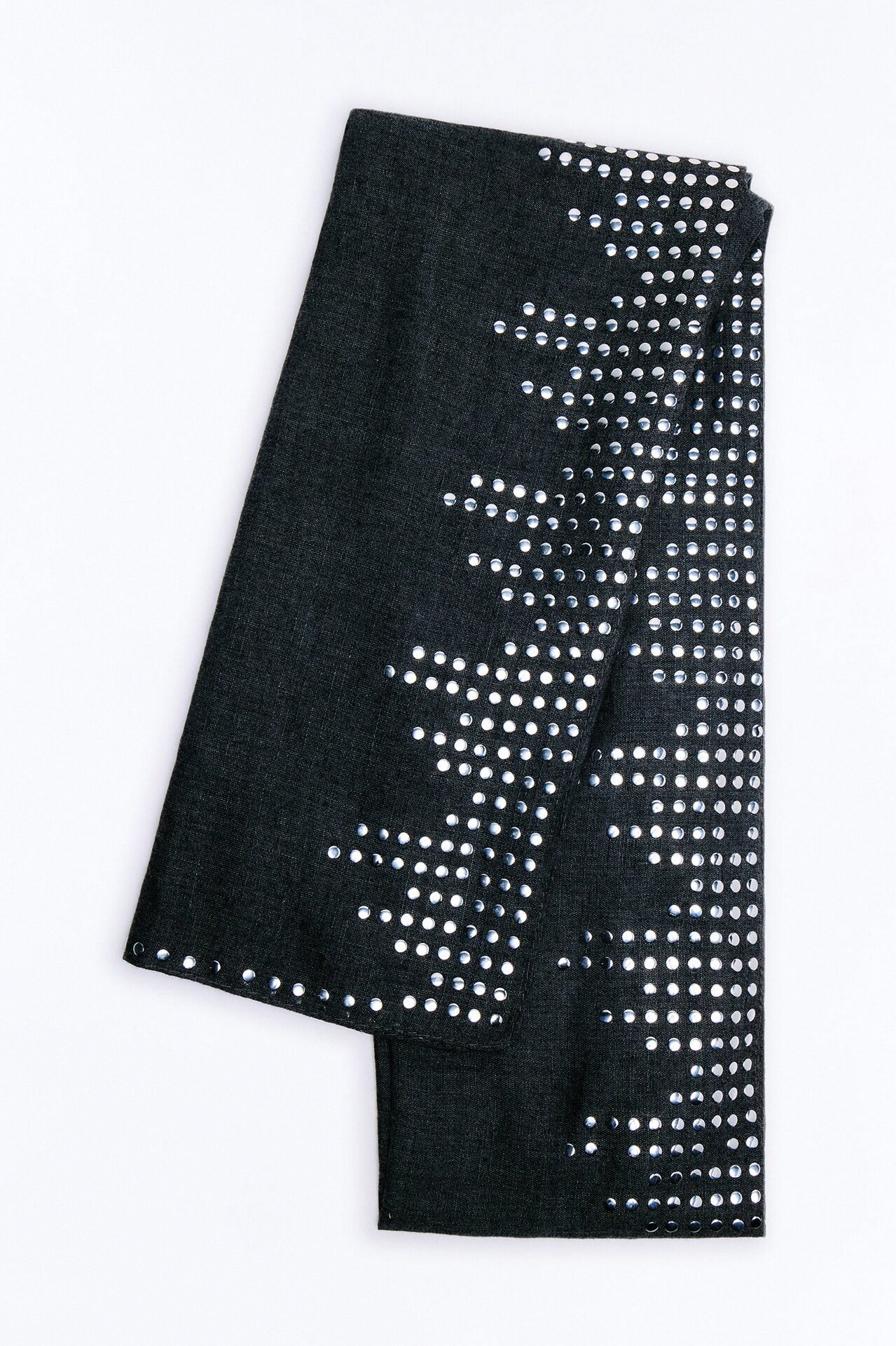 Born A Queen Studded Scarf - Grey