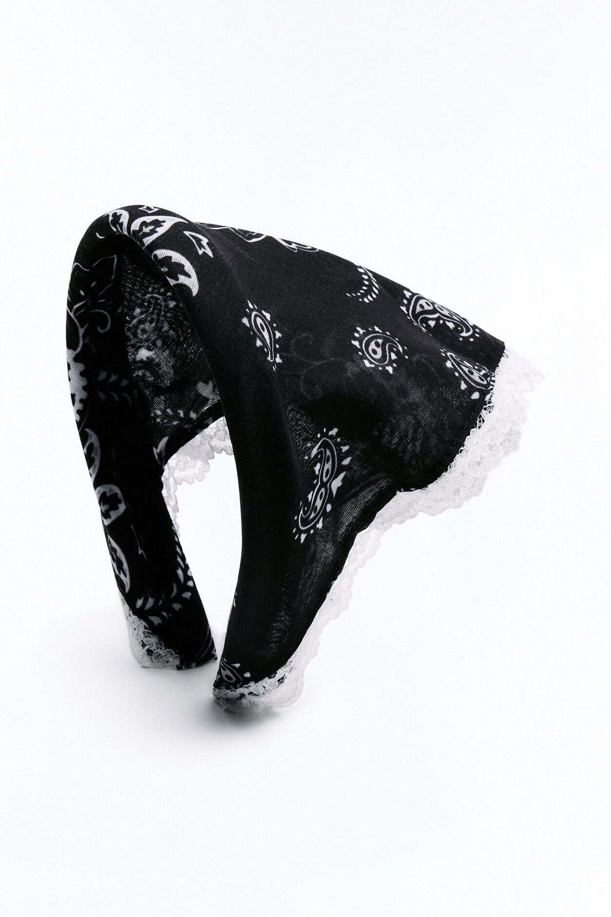 Milkshake Run Bandana Headband - Black/White