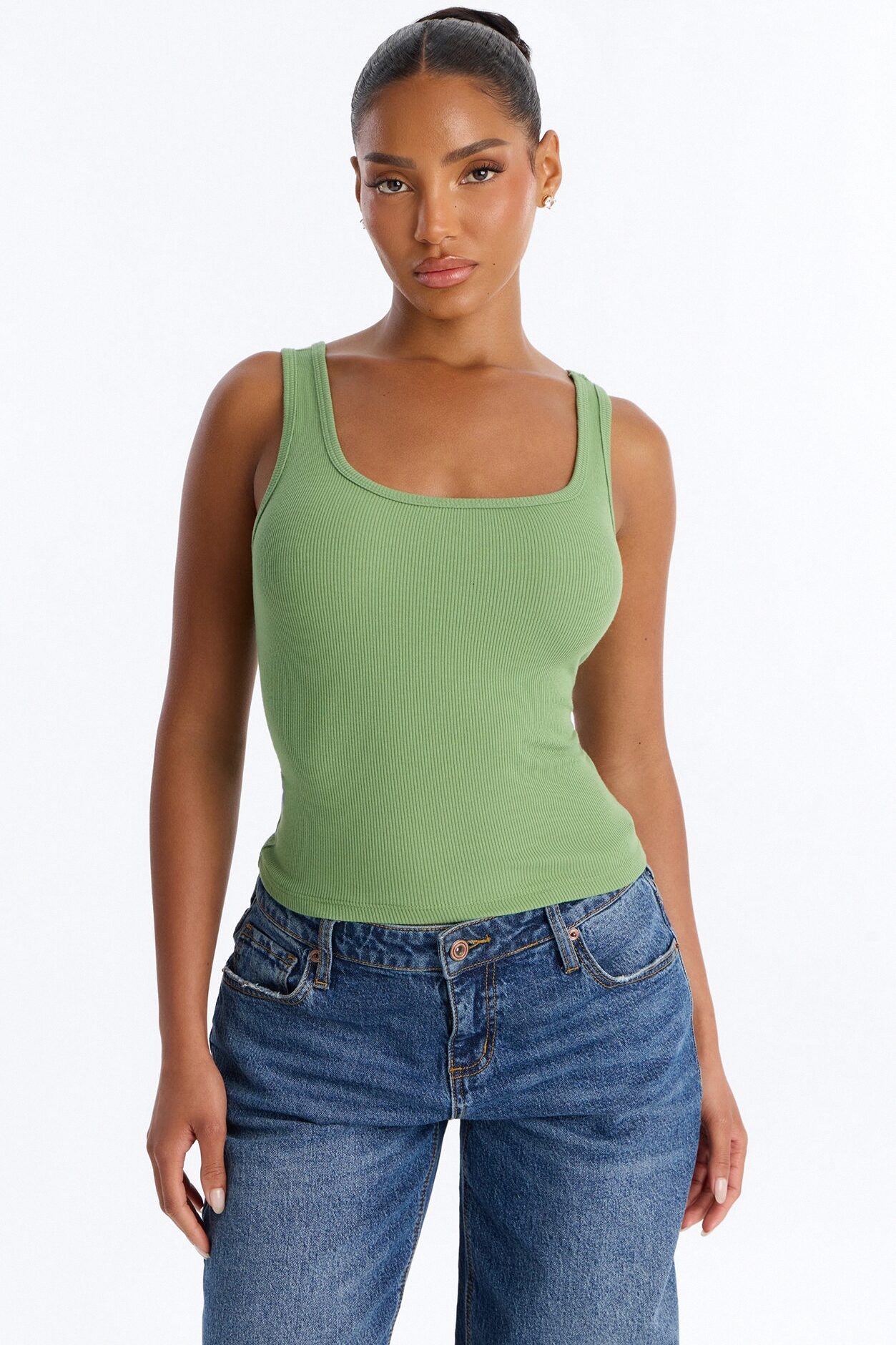 Keep It Classic Basic Tank Top - Green