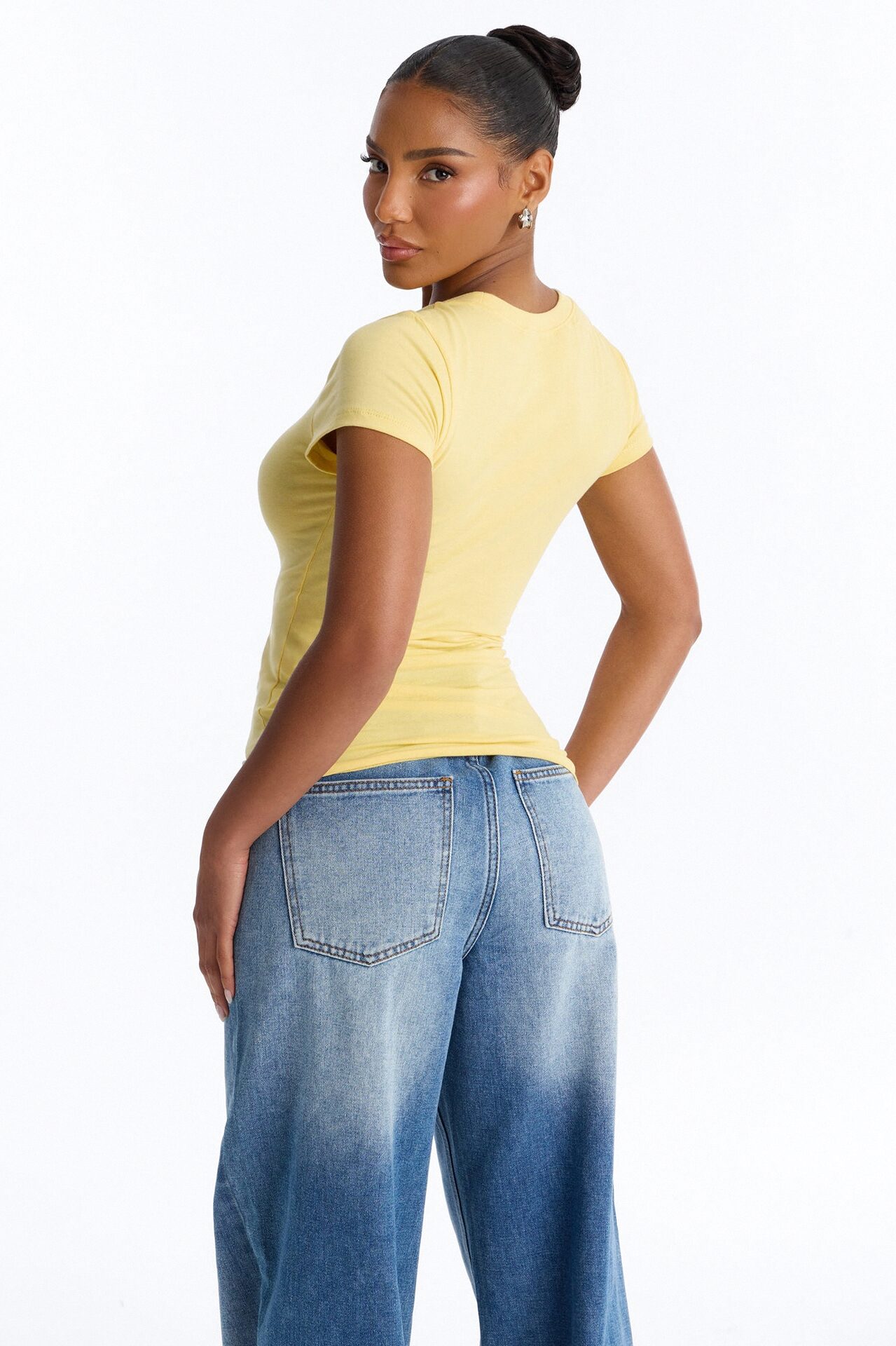 Sabrina Crew Neck Tee - Butter Yellow