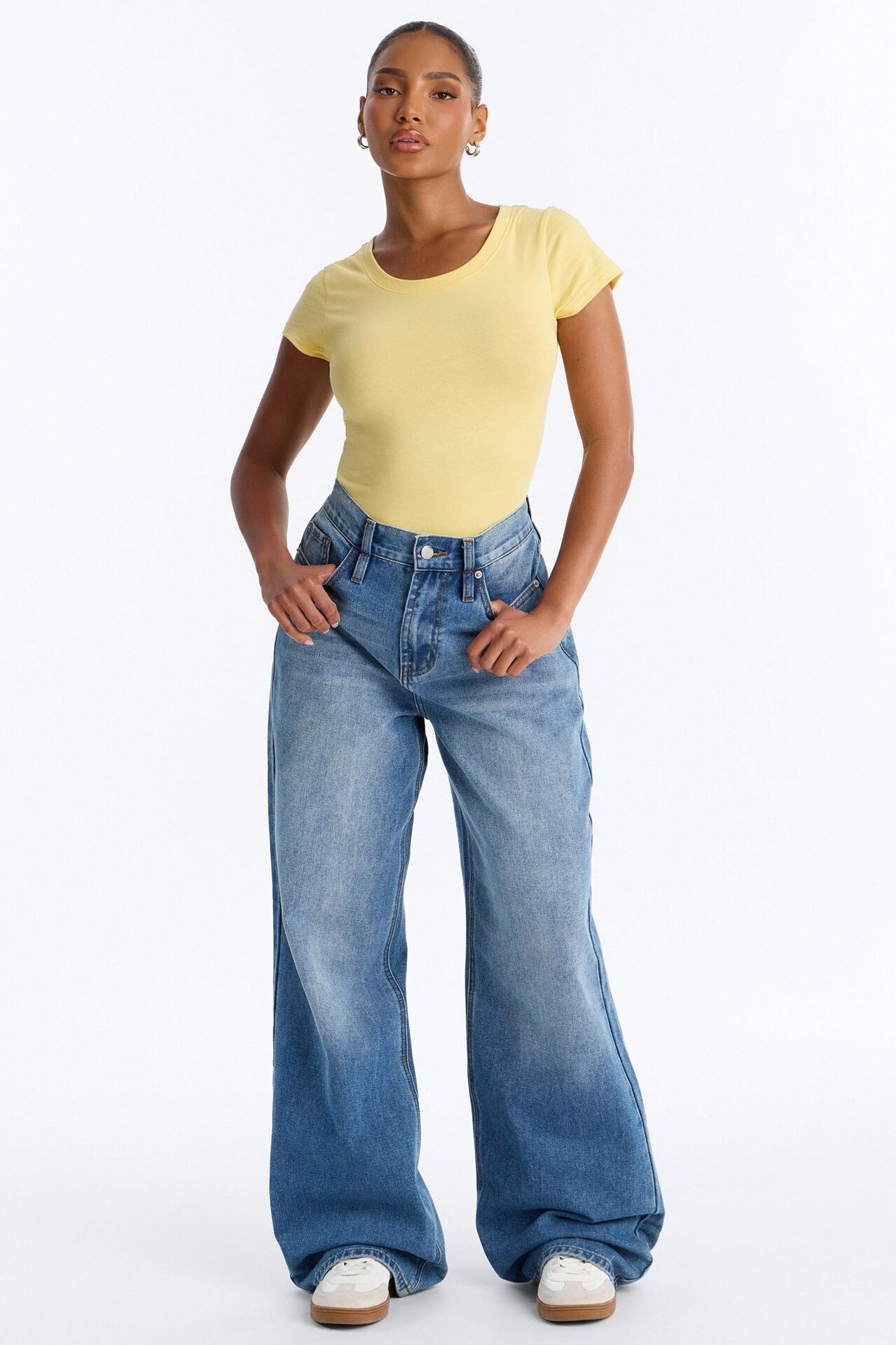 Sabrina Crew Neck Tee - Butter Yellow