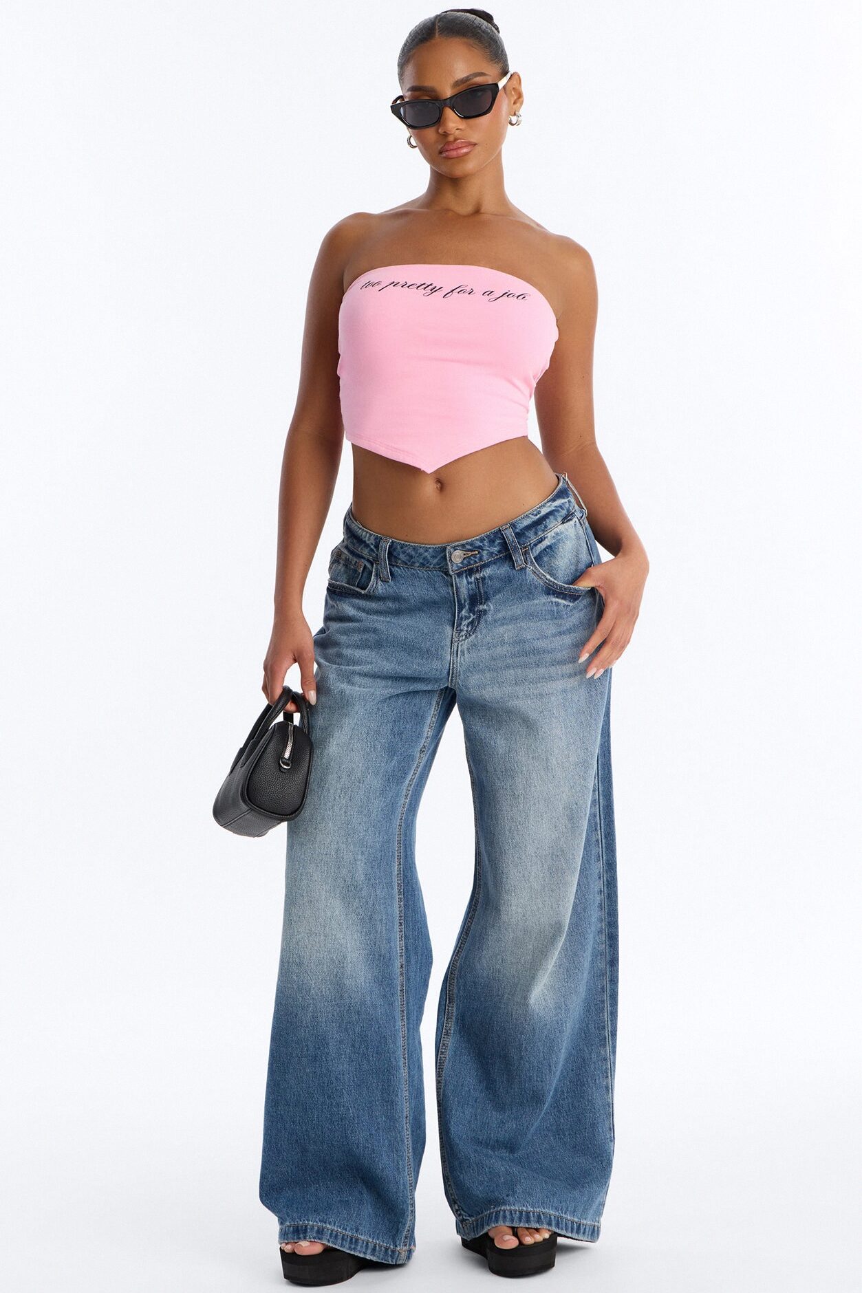 Too Pretty For A Job Tube Top - Pink