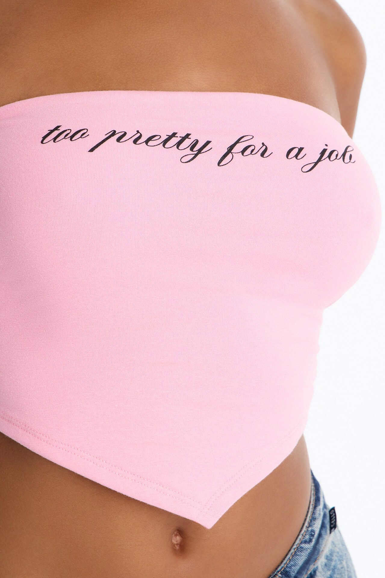 Too Pretty For A Job Tube Top - Pink