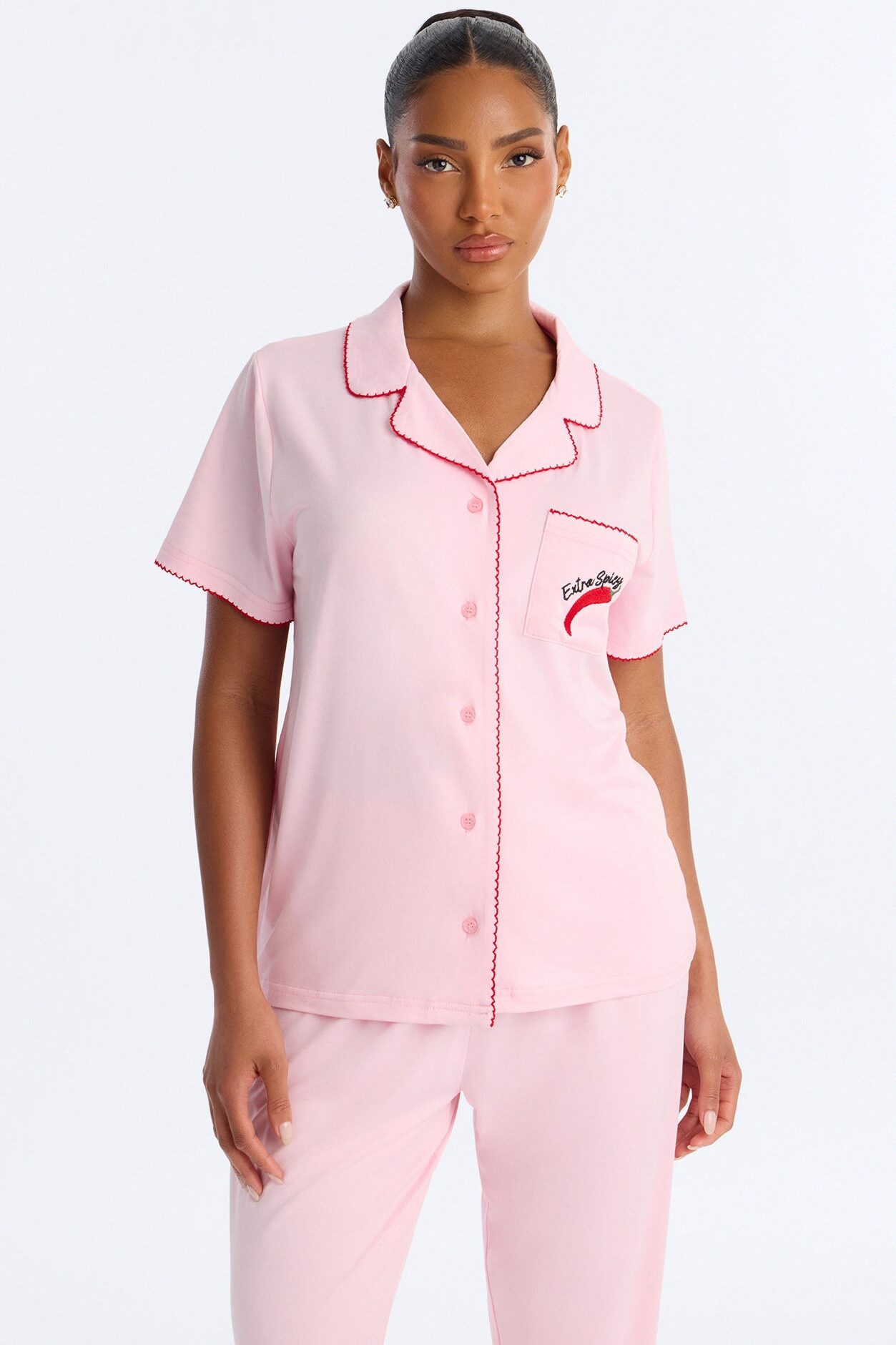 Extra Spicy PJ Pant Set - Pink/combo