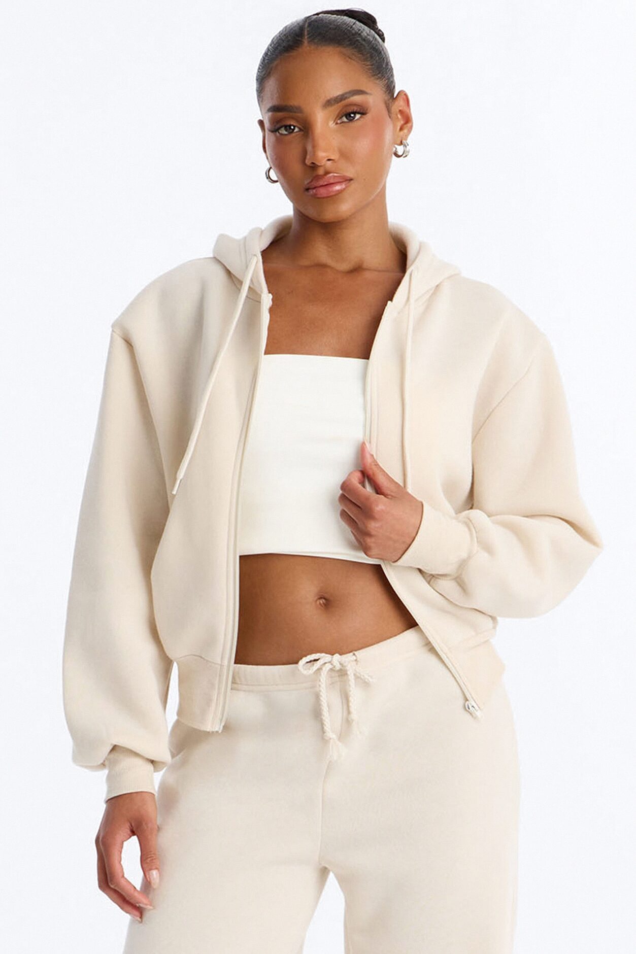 Soon To Be Mrs Fleece Pant Set - Cream