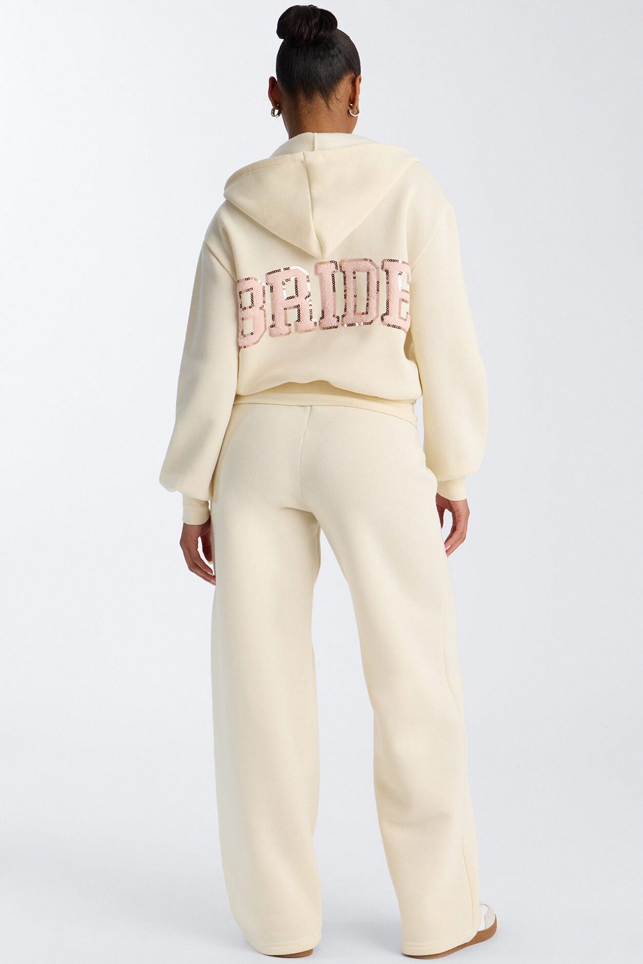 Bride To Be Fleece Pant Set - White/Pink
