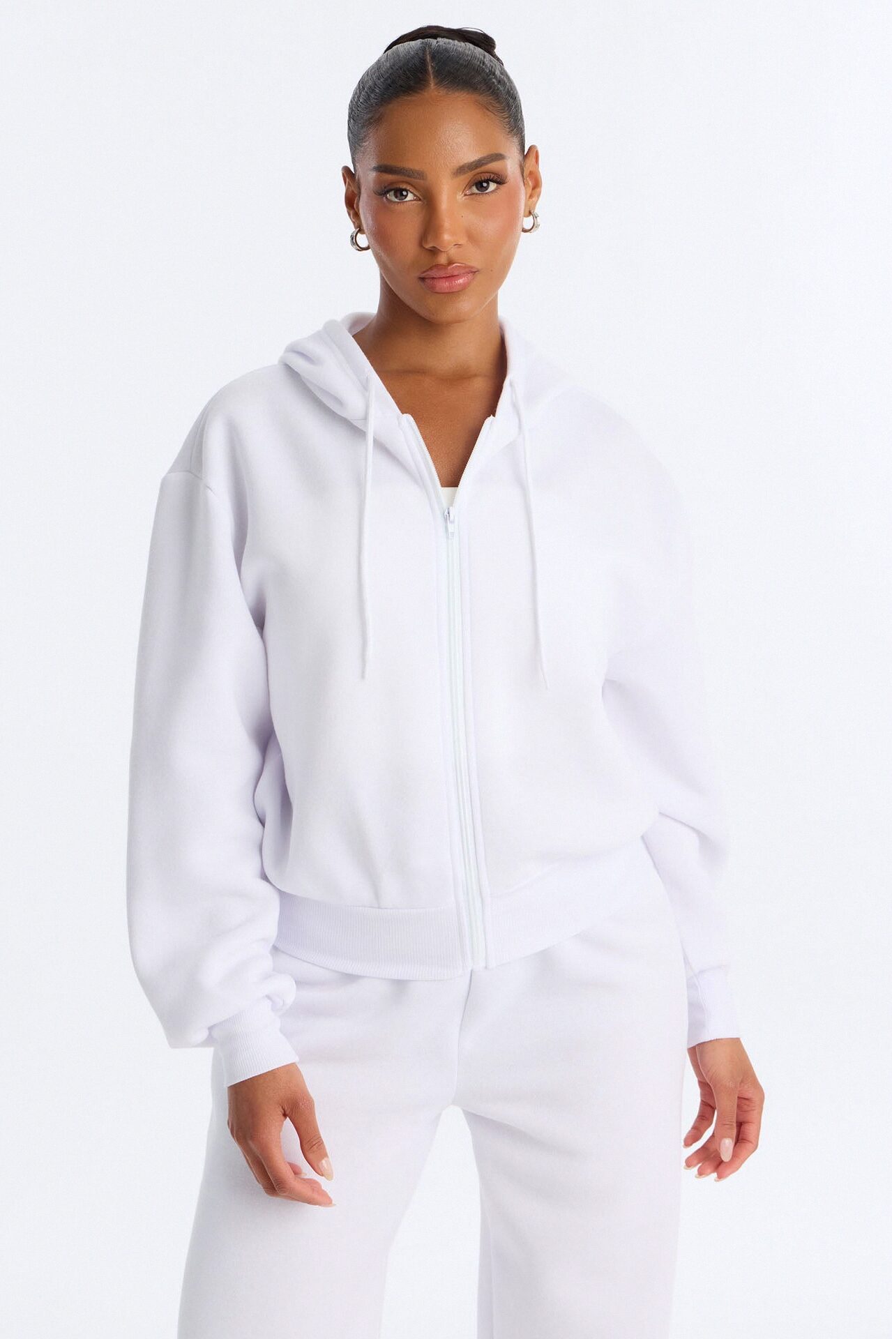 Wifey Era Fleece Pant Set - White/Pink