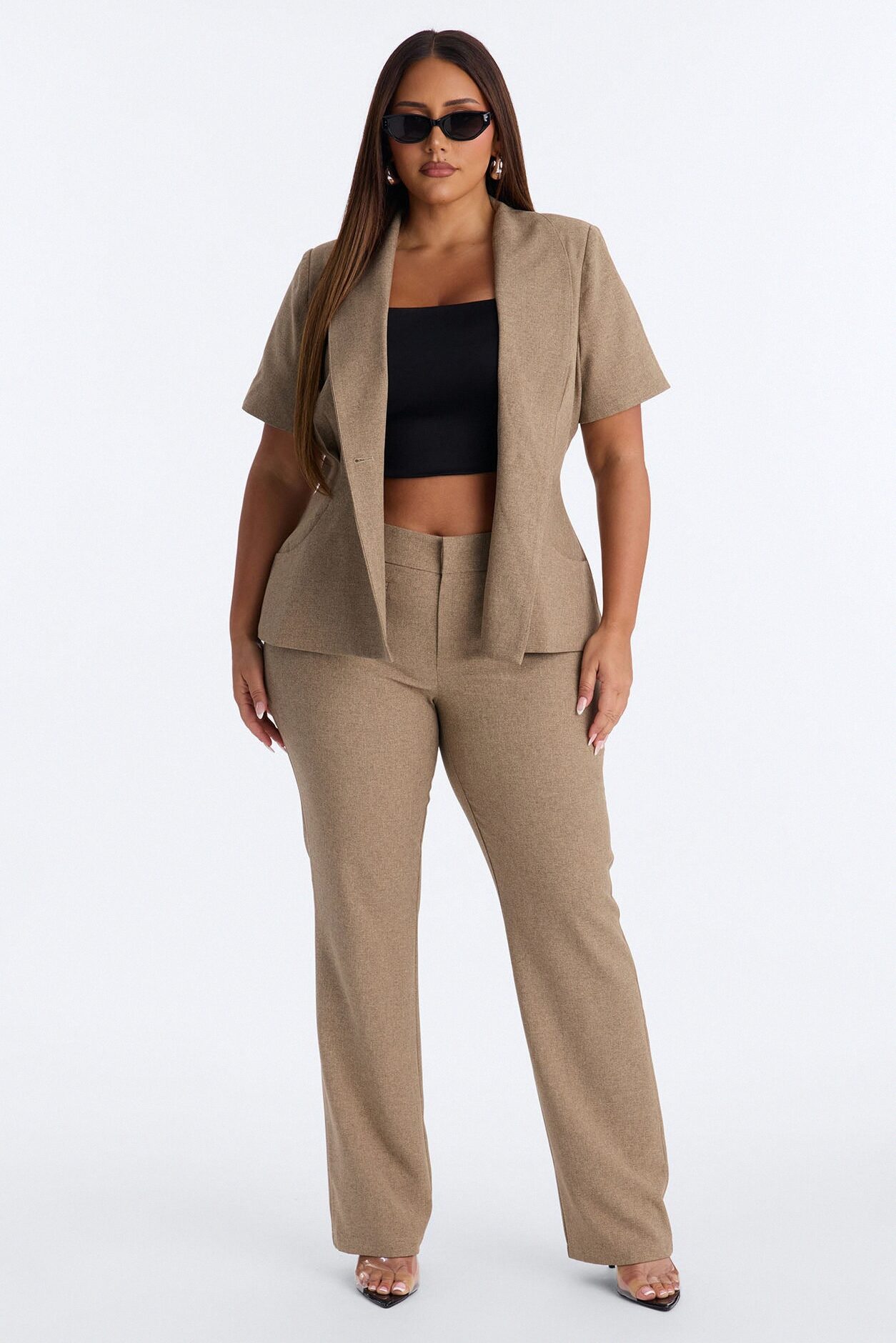 Panthere Low Rise Straight Leg Trouser - Caffe
