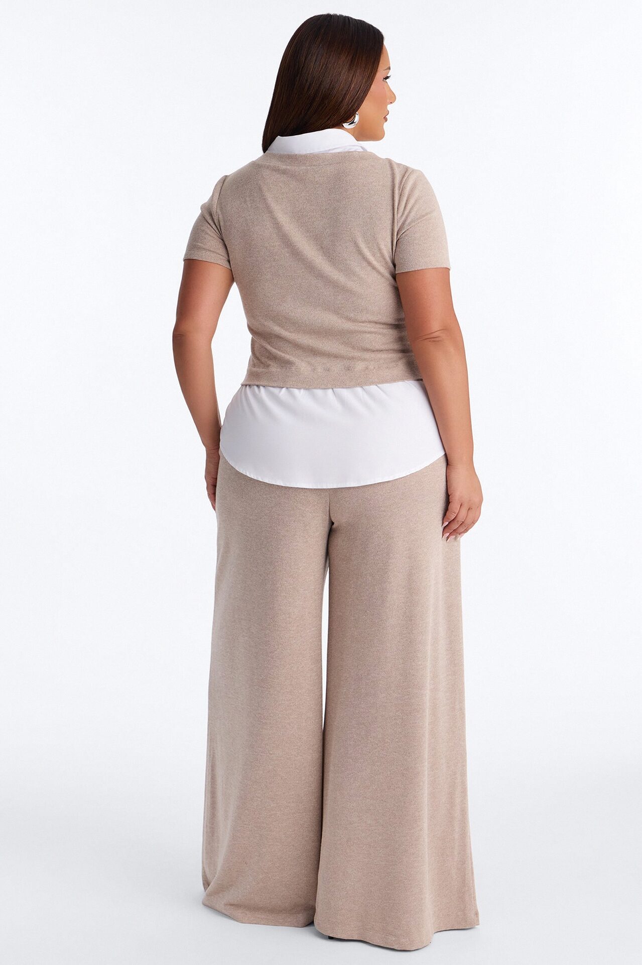 Sharay Knit 2fer Pant Set - Taupe