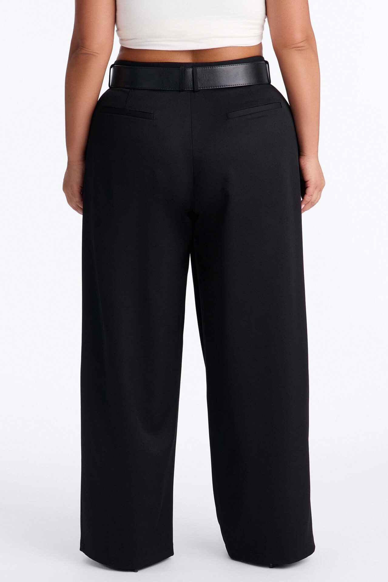 Natalie High Rise Wide Leg Trouser - Black