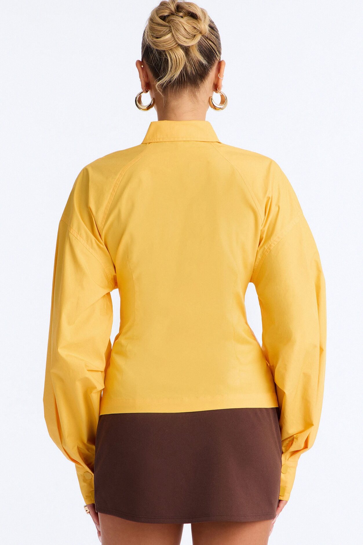 Junie Oversized Button Down Top - Orange