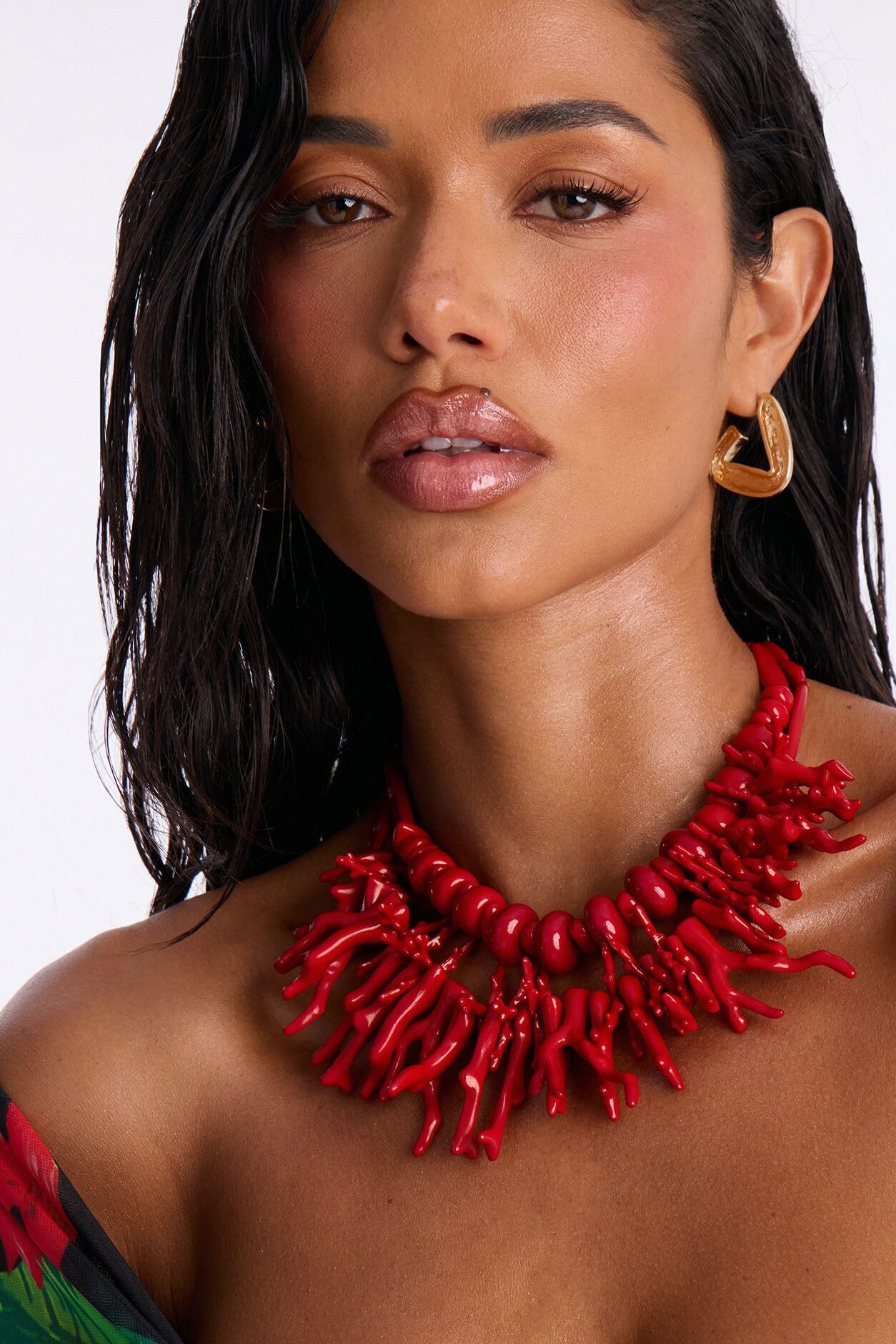 Krystal Coral Necklace - Red