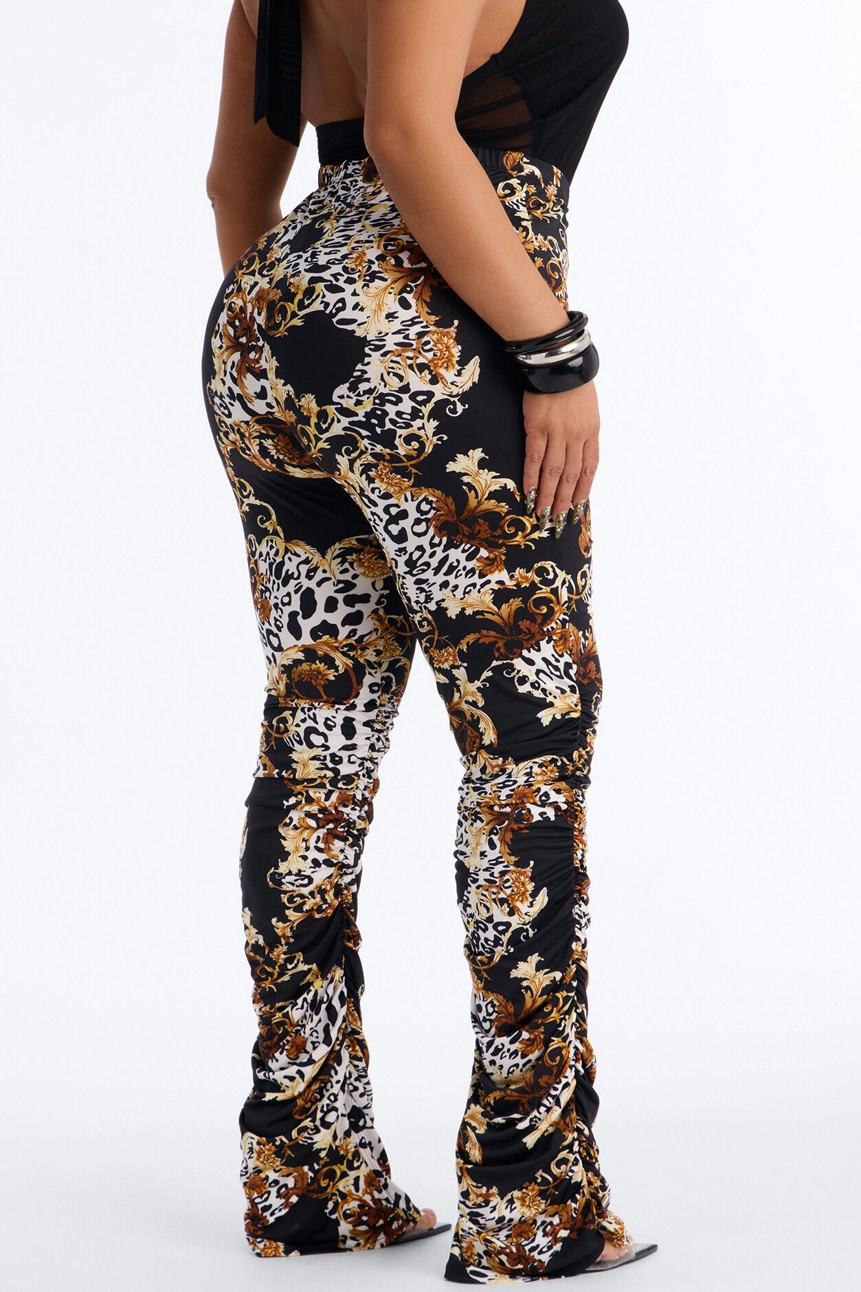 Labeled Luxe Stacked Skinny Pant - Black/combo