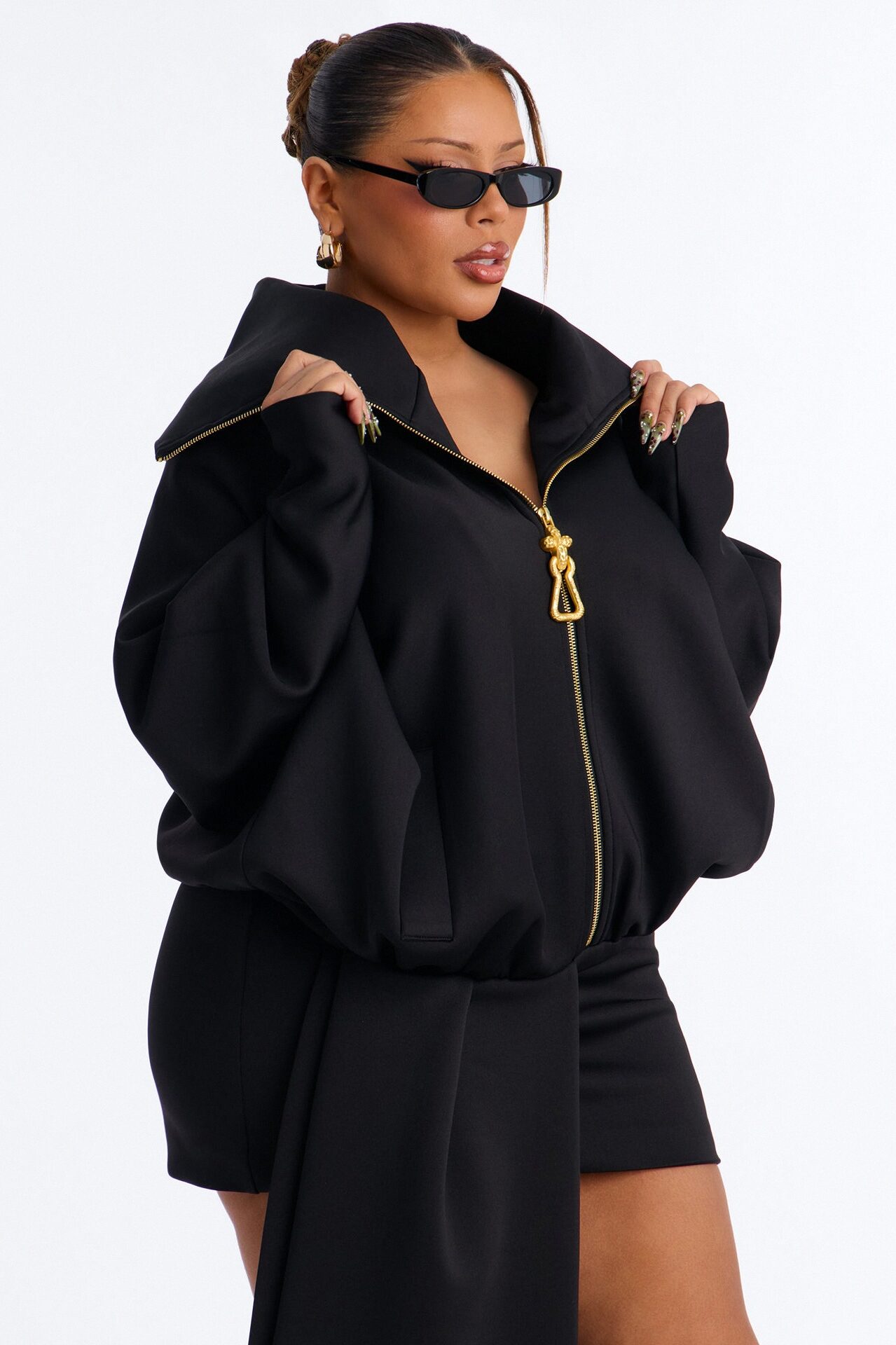 The Gold Standard Scuba Mini Dress - Black